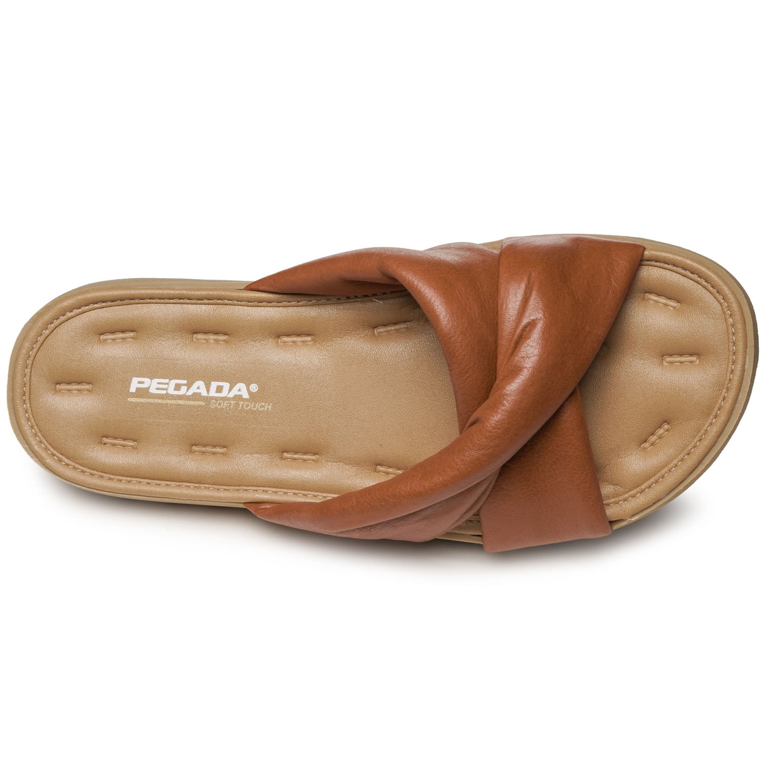Chinelo Pegada Feminino em Couro Pinhão 231403-03 Marrom 5