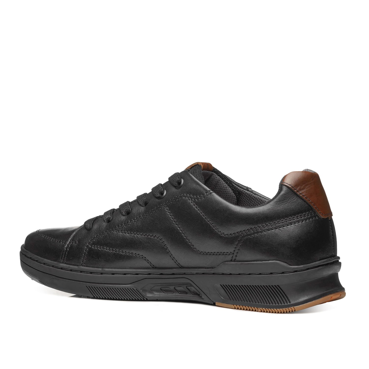 Sapatênis Pegada Masculino em Couro Preto 110607-06 Preto 11