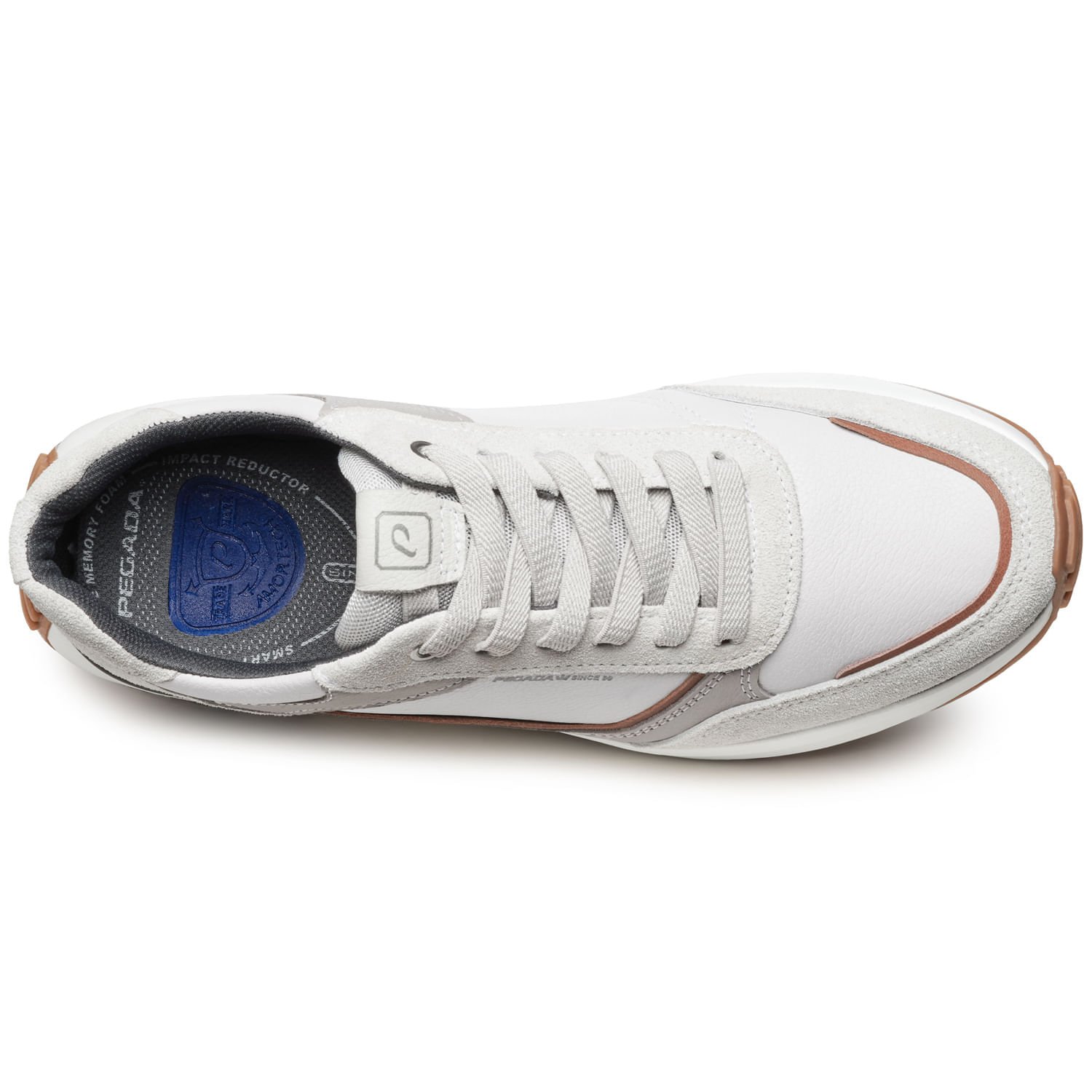 Tênis Casual Pegada Masculino em Couro Cloud 110753-06 Cinza 7