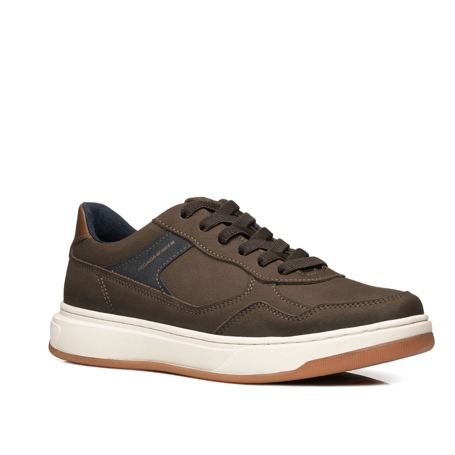 Tênis Casual Pegada Masculino em Couro Chocolate 111707-09 Marrom 2
