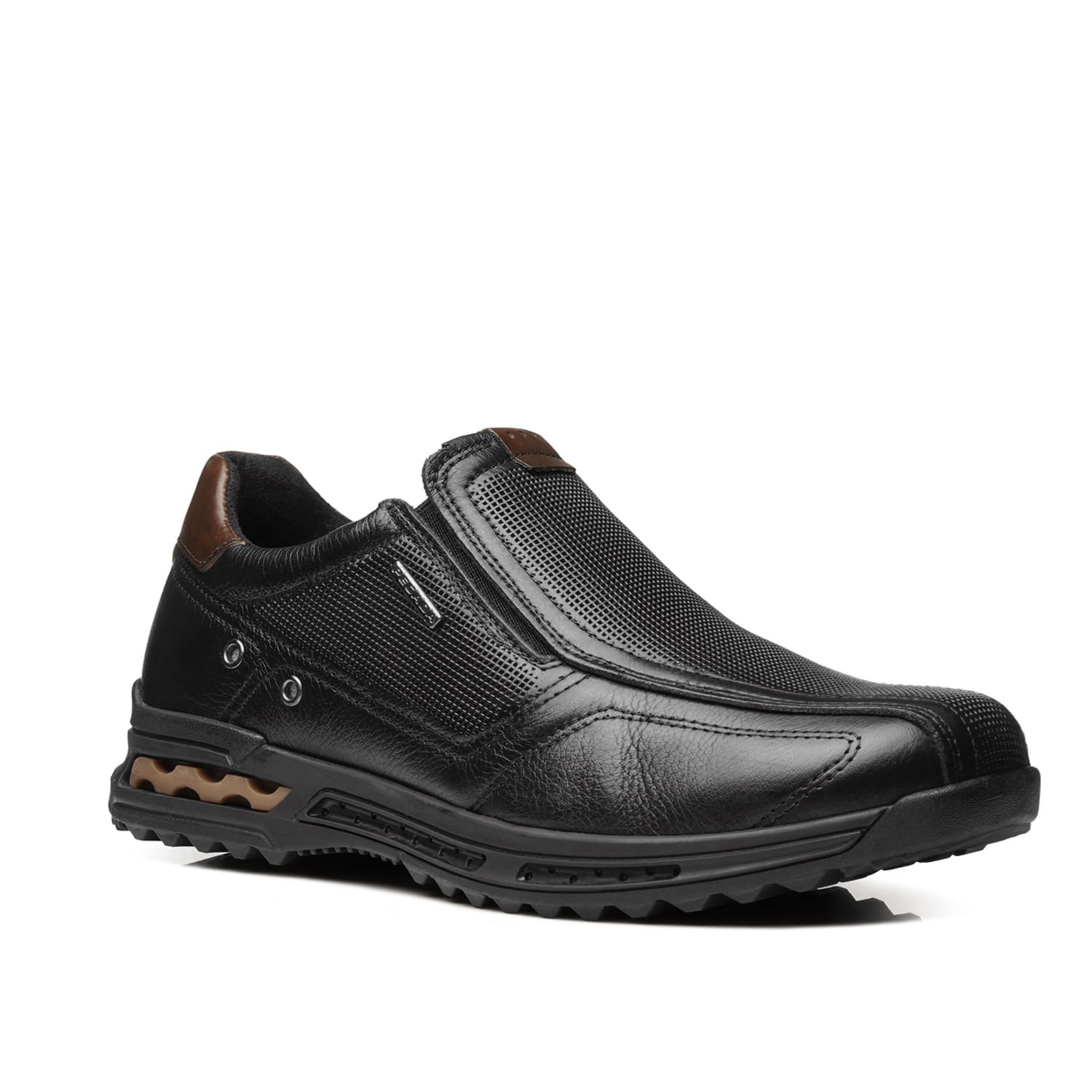Sapatenis Pegada Masculino em Couro Preto 111804-03 Preto 3