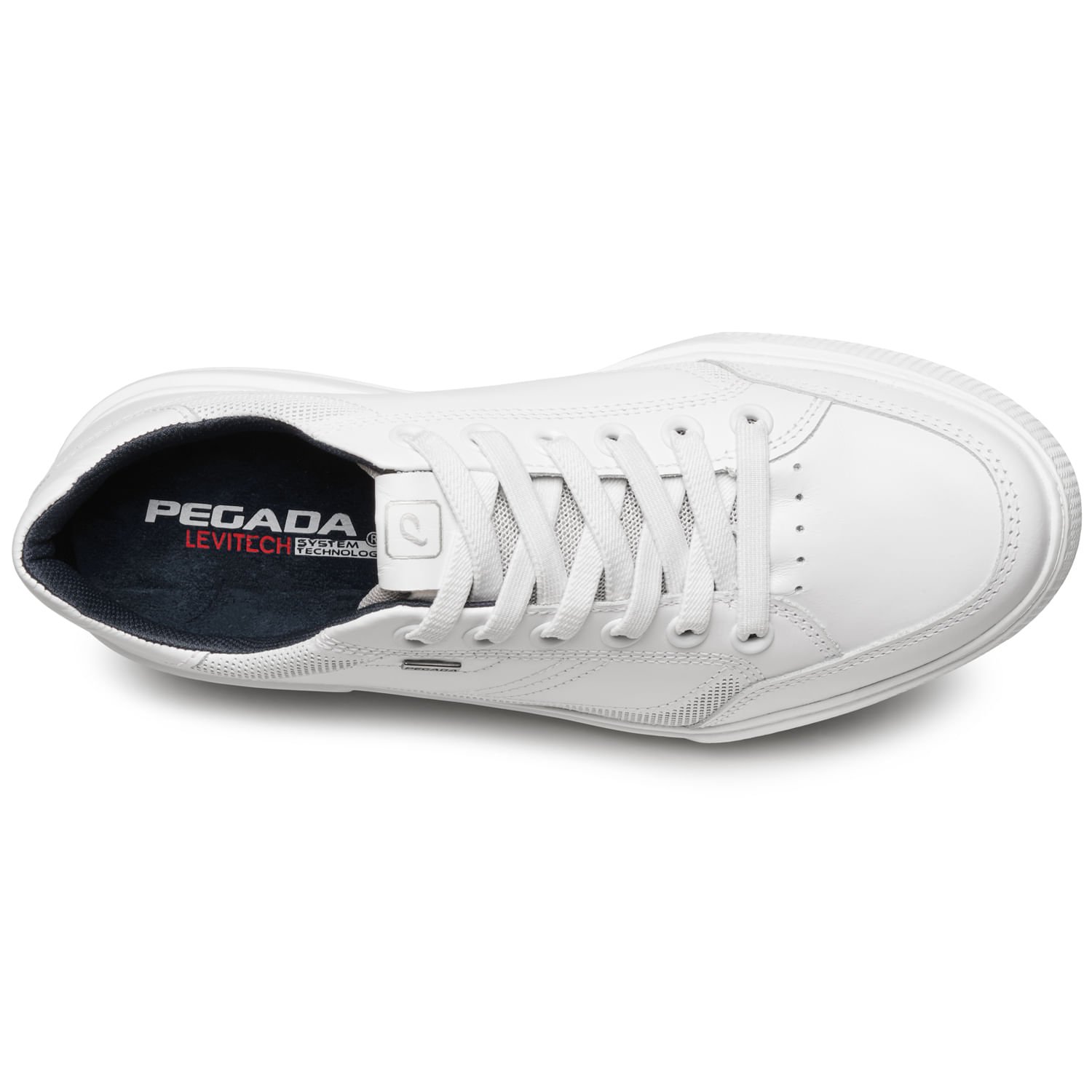Tênis Casual Pegada Masculino em Couro Branco 111909-01 Branco 6