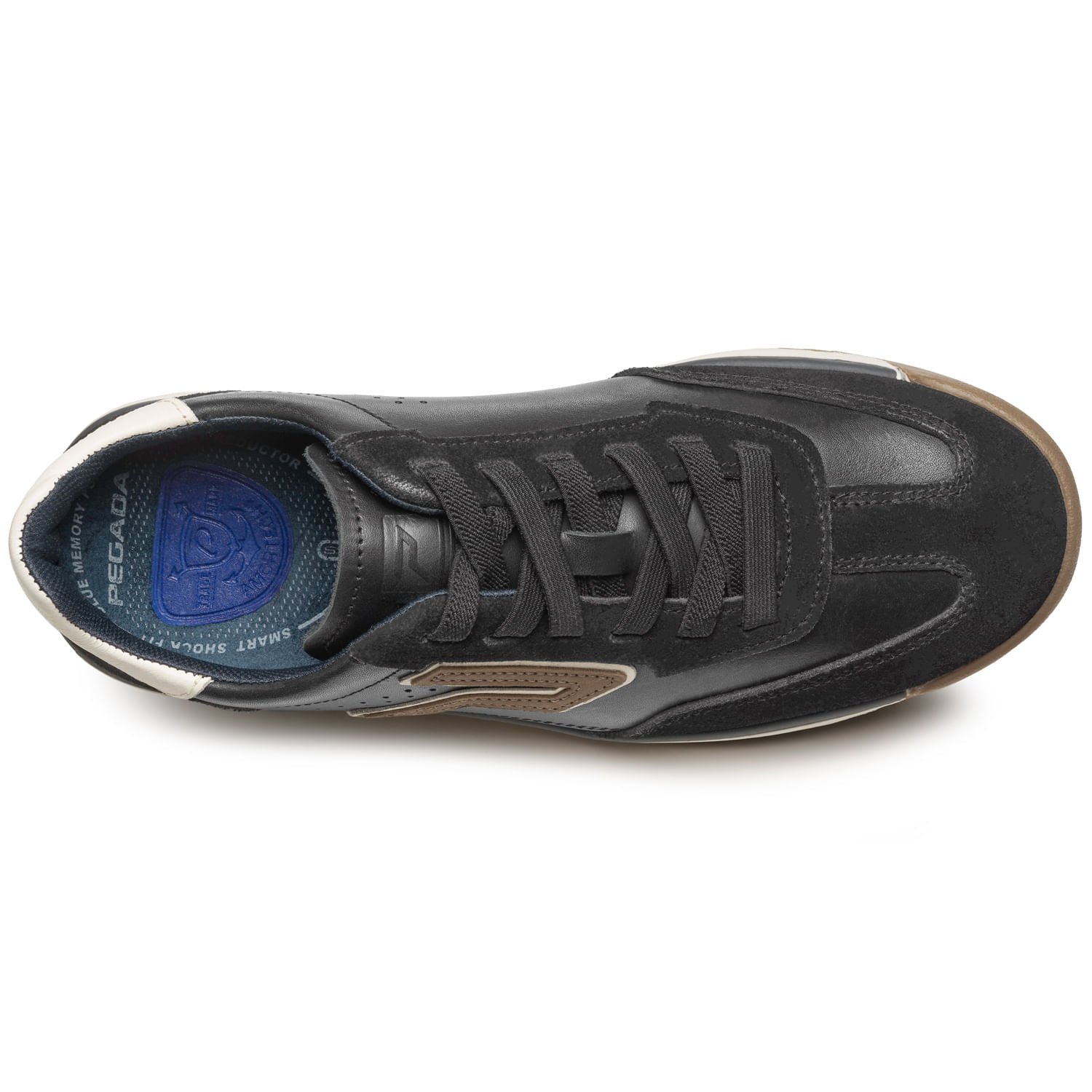 Sapatenis Pegada Masculino em Couro Preto 112501-02 Preto 6