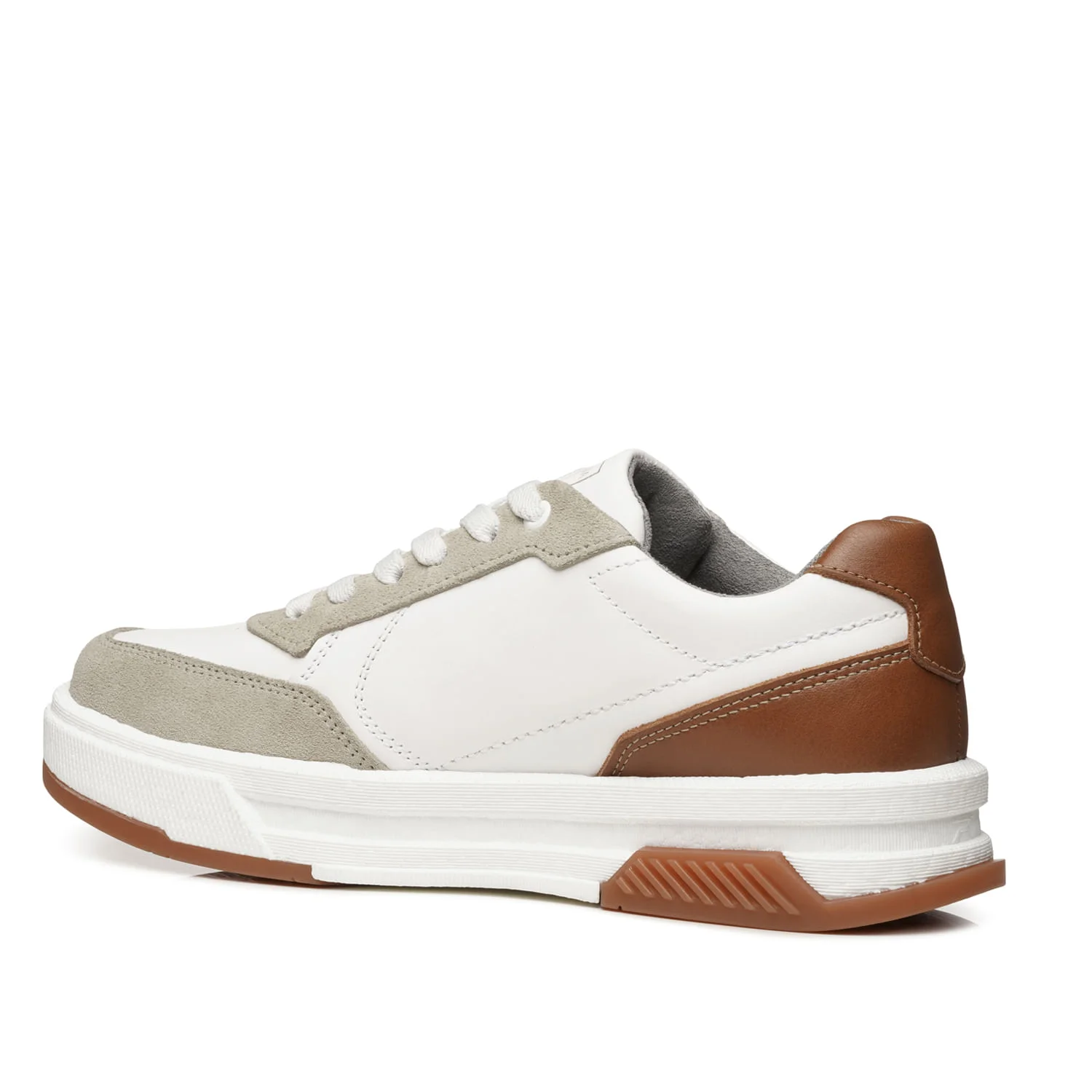 Tênis Casual Pegada Masculino em Couro Branco 112704-02 Bege 3