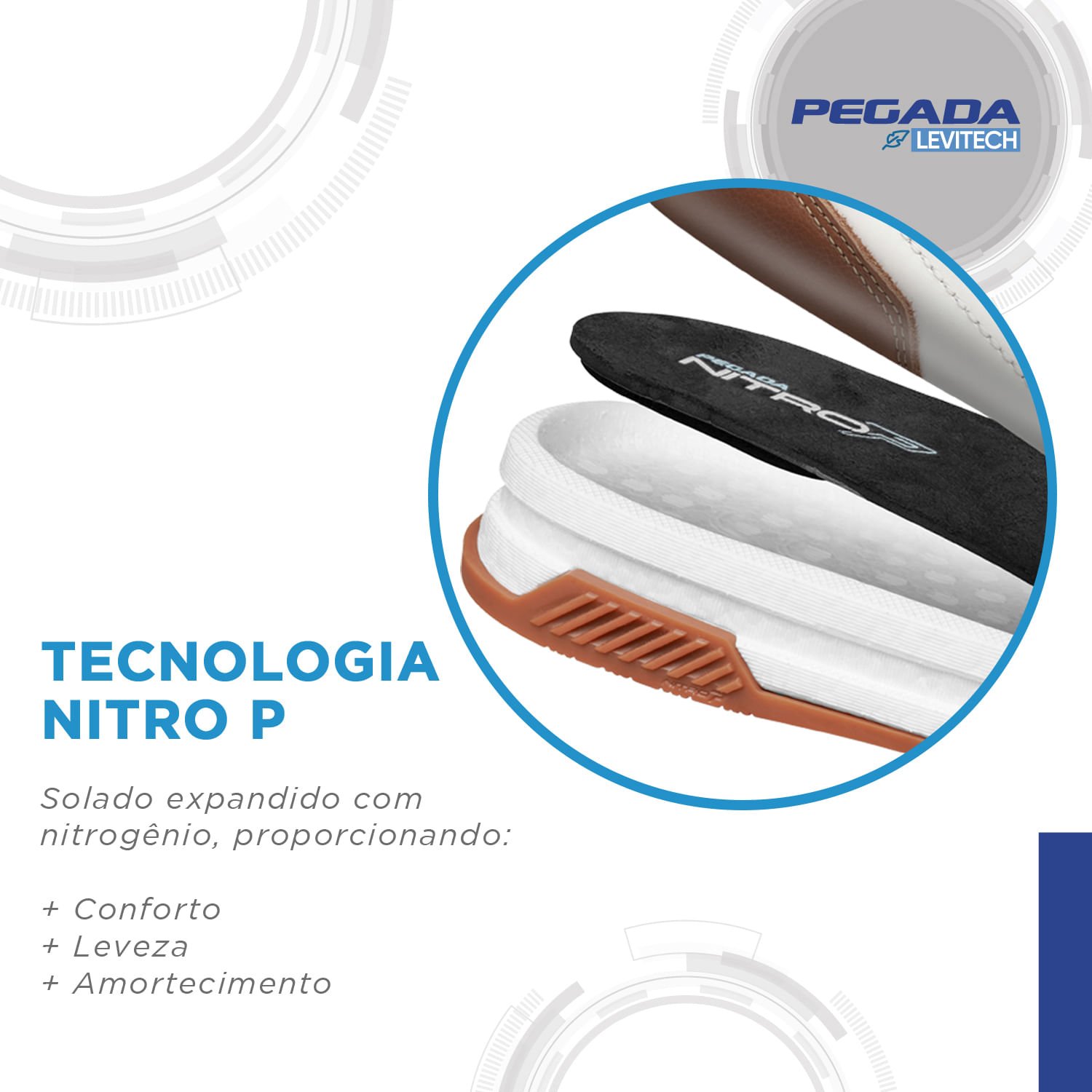 Tênis Casual Pegada Masculino em Couro Branco 112704-02 Bege 4