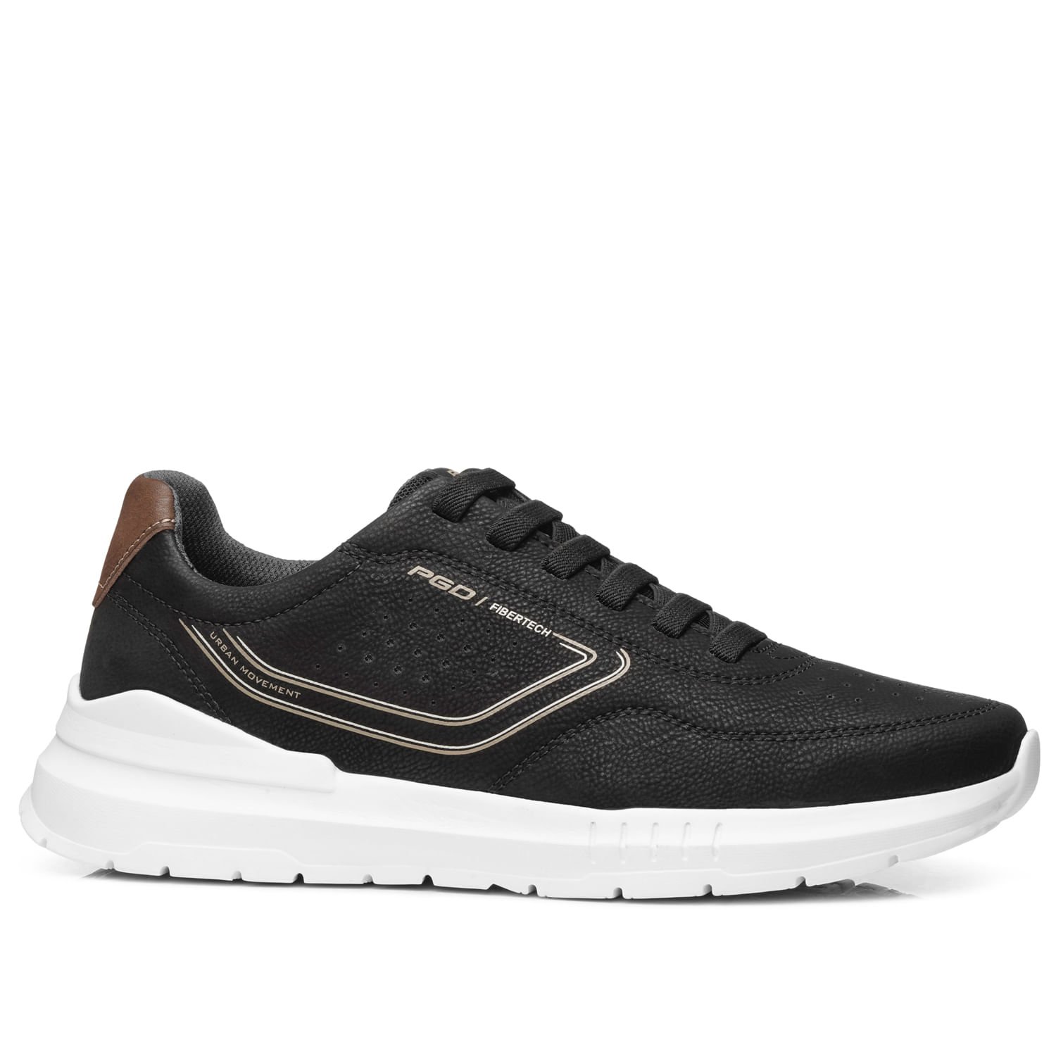 Tênis Casual Masculino em Microfibra Preto 172605-08
