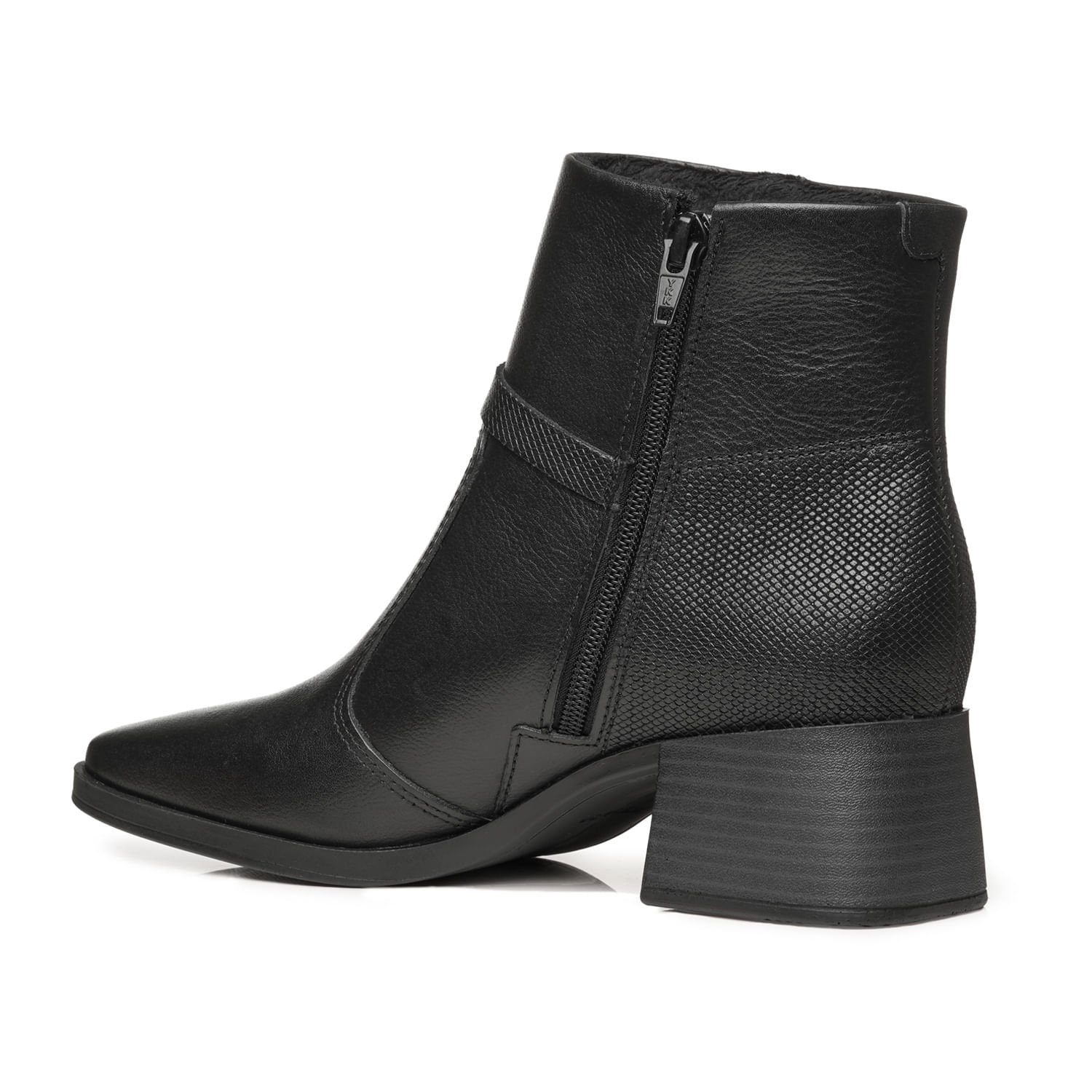 Bota Pegada Feminina em Couro Preta Cano Curto 282355-04 Preto 4