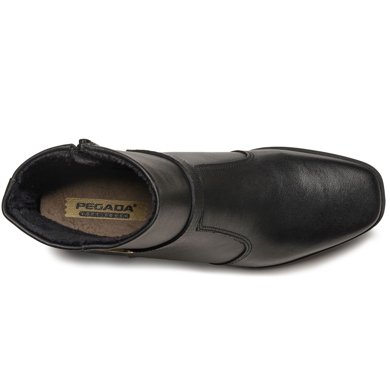 Bota Pegada Feminina em Couro Preta Cano Curto 282355-04 Preto 6