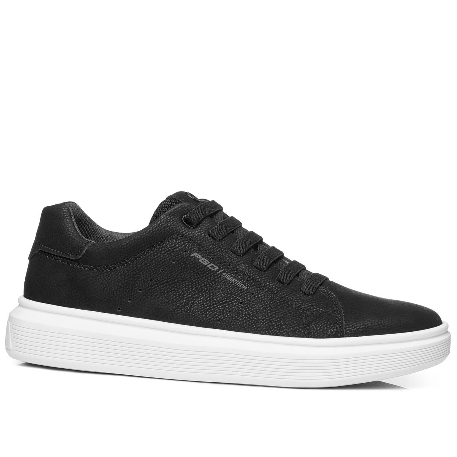 Tênis Casual Pegada Masculino em Microfibra Preto 172109-09
