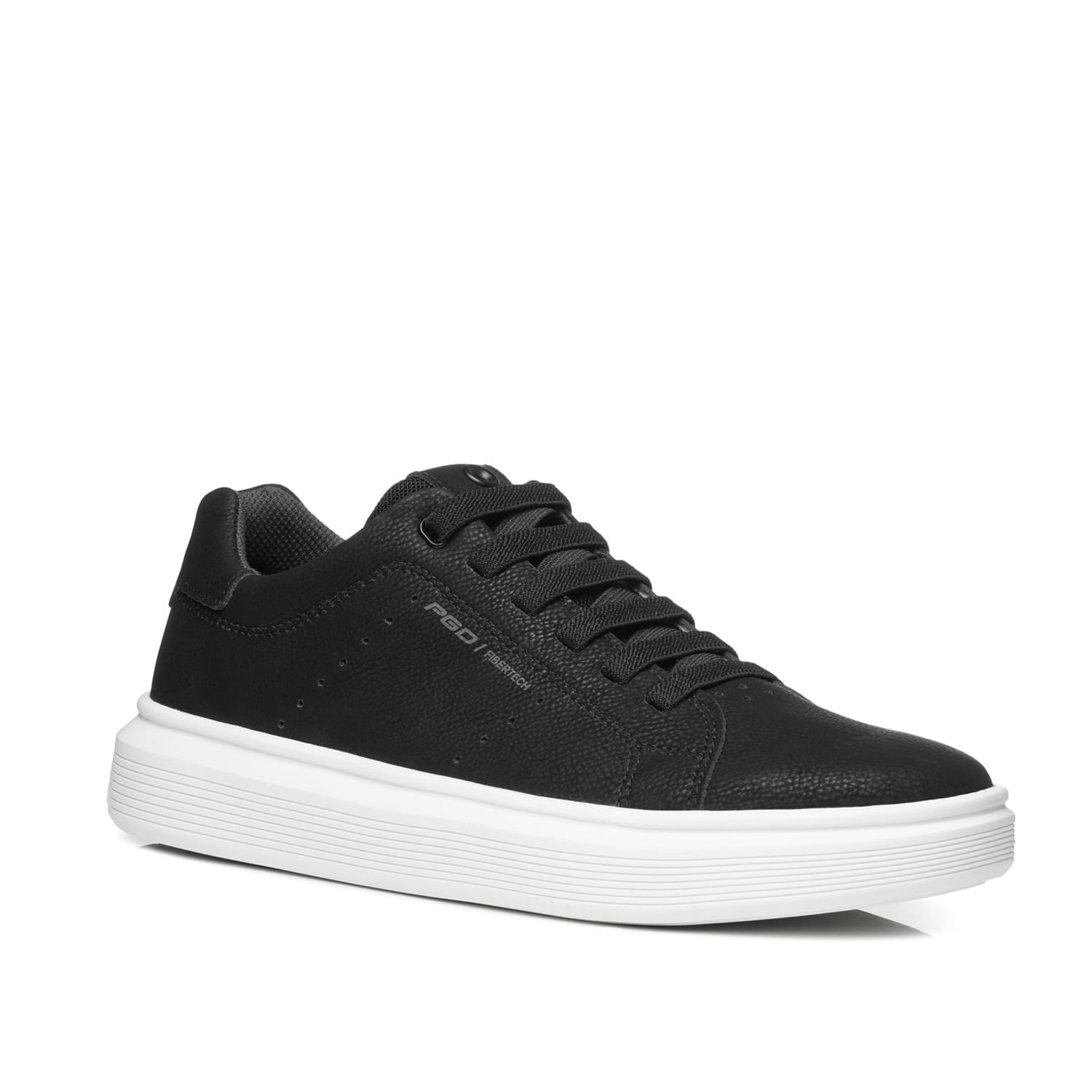 Tênis Casual Pegada Masculino em Microfibra Preto 172109-09 Preto 3