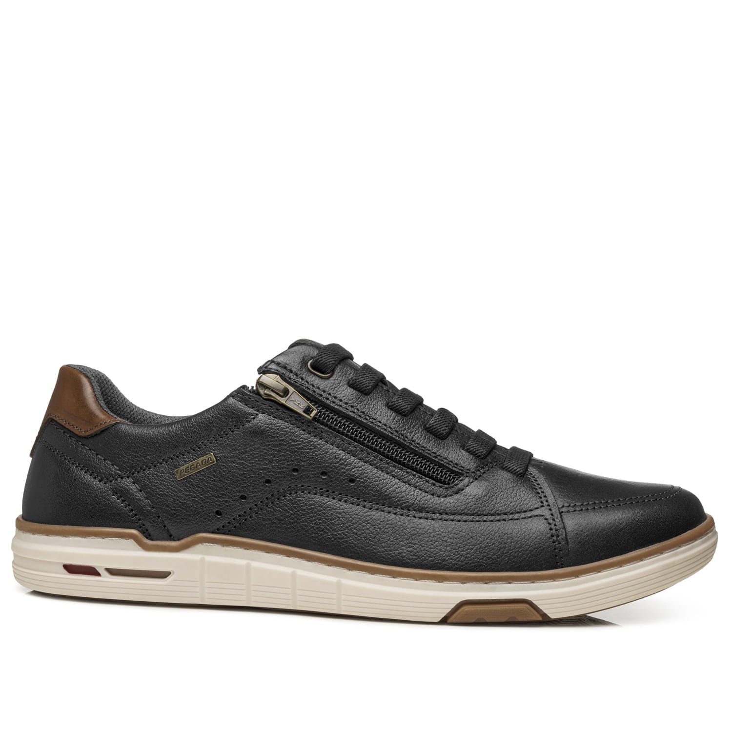 Sapatenis Pegada Masculino em Couro Preto 113502-05