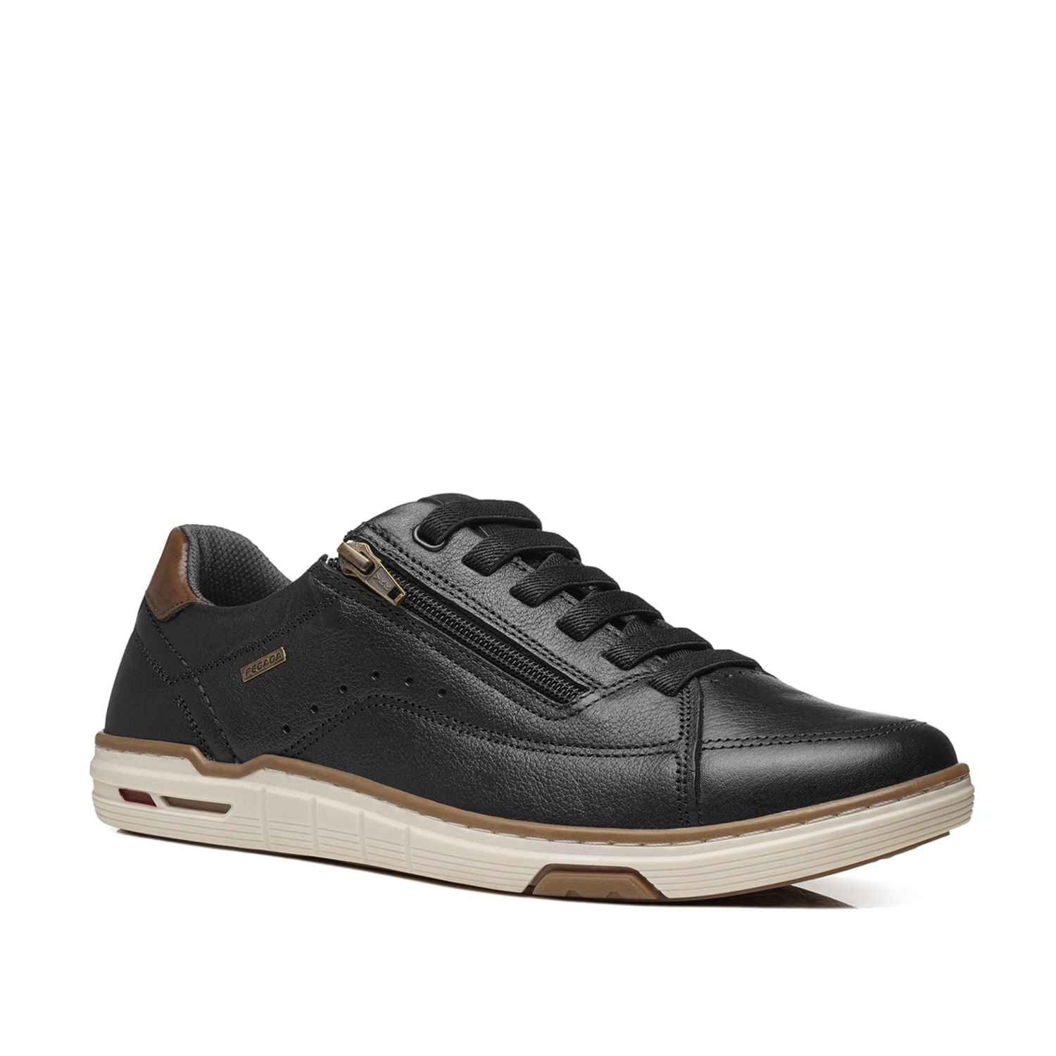 Sapatenis Pegada Masculino em Couro Preto 113502-05 Preto 2