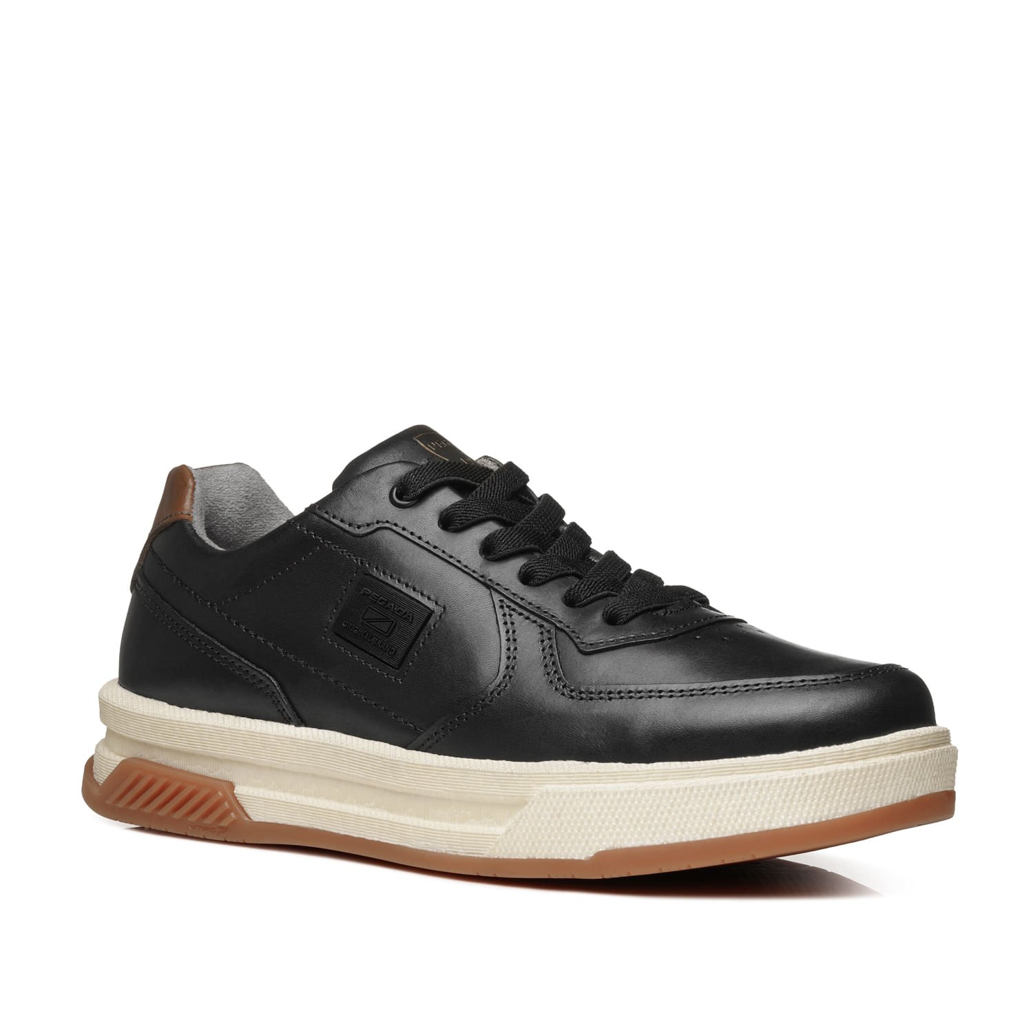 Tênis Casual Pegada Masculino em Couro Preto 112704-05 Preto 2