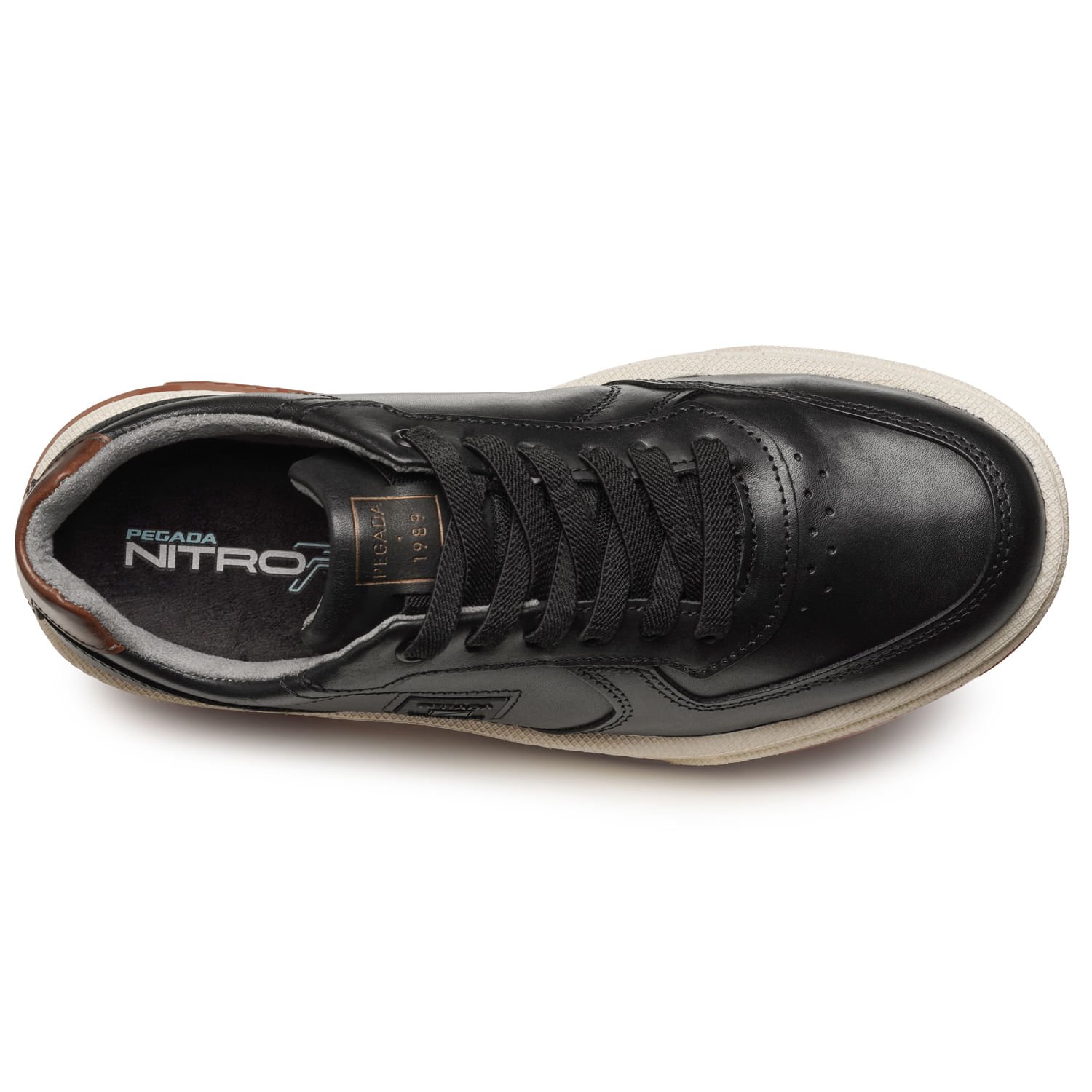 Tênis Casual Pegada Masculino em Couro Preto 112704-05 Preto 6