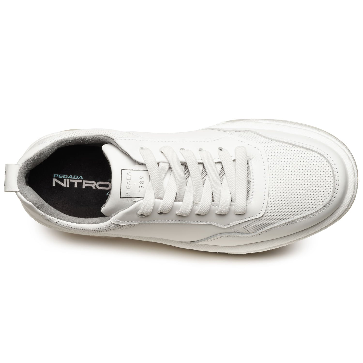 Tênis Casual Pegada Masculino em Couro Branco 112702-01 Branco 7