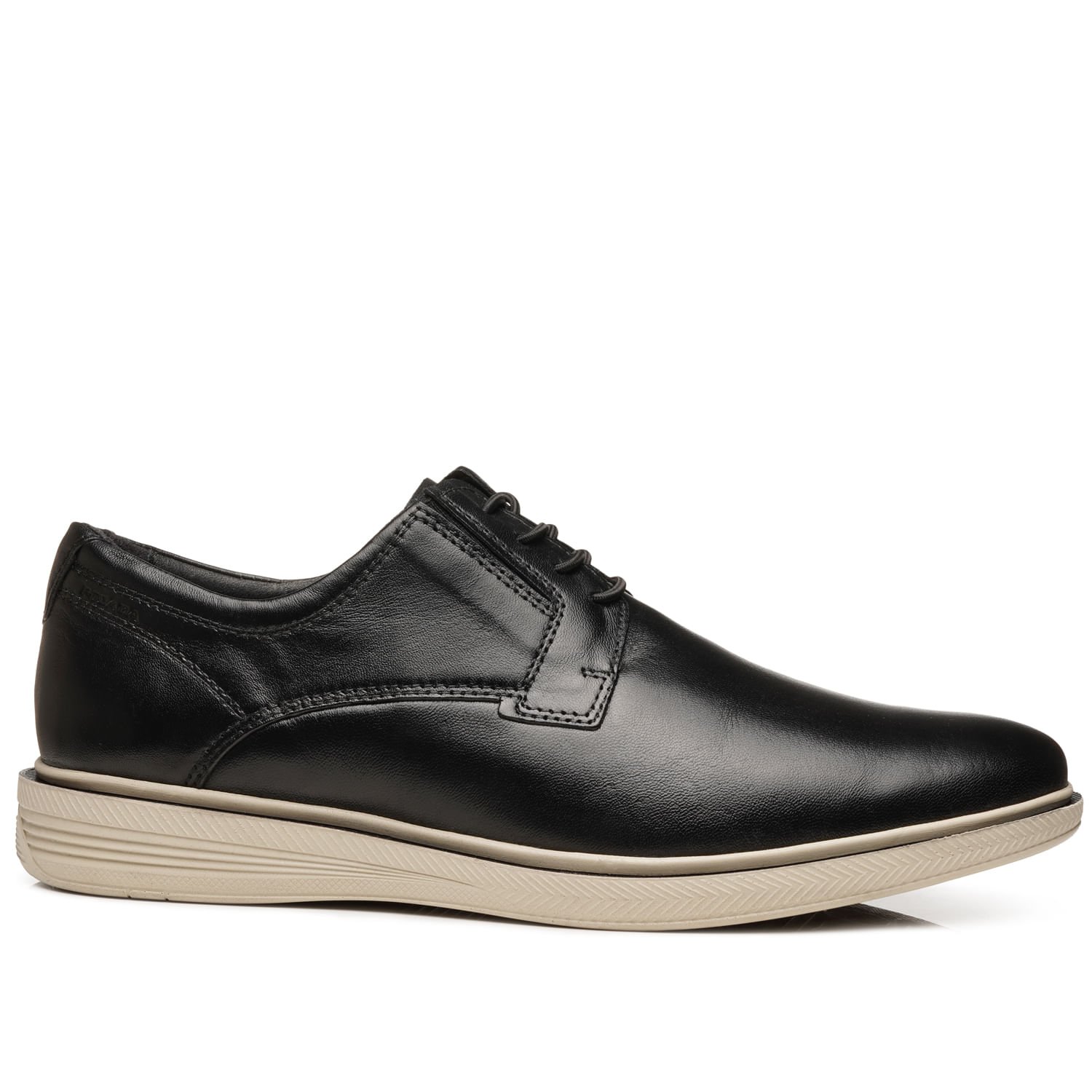 Sapato Casual Pegada Masculino em Couro Preto 126117-01