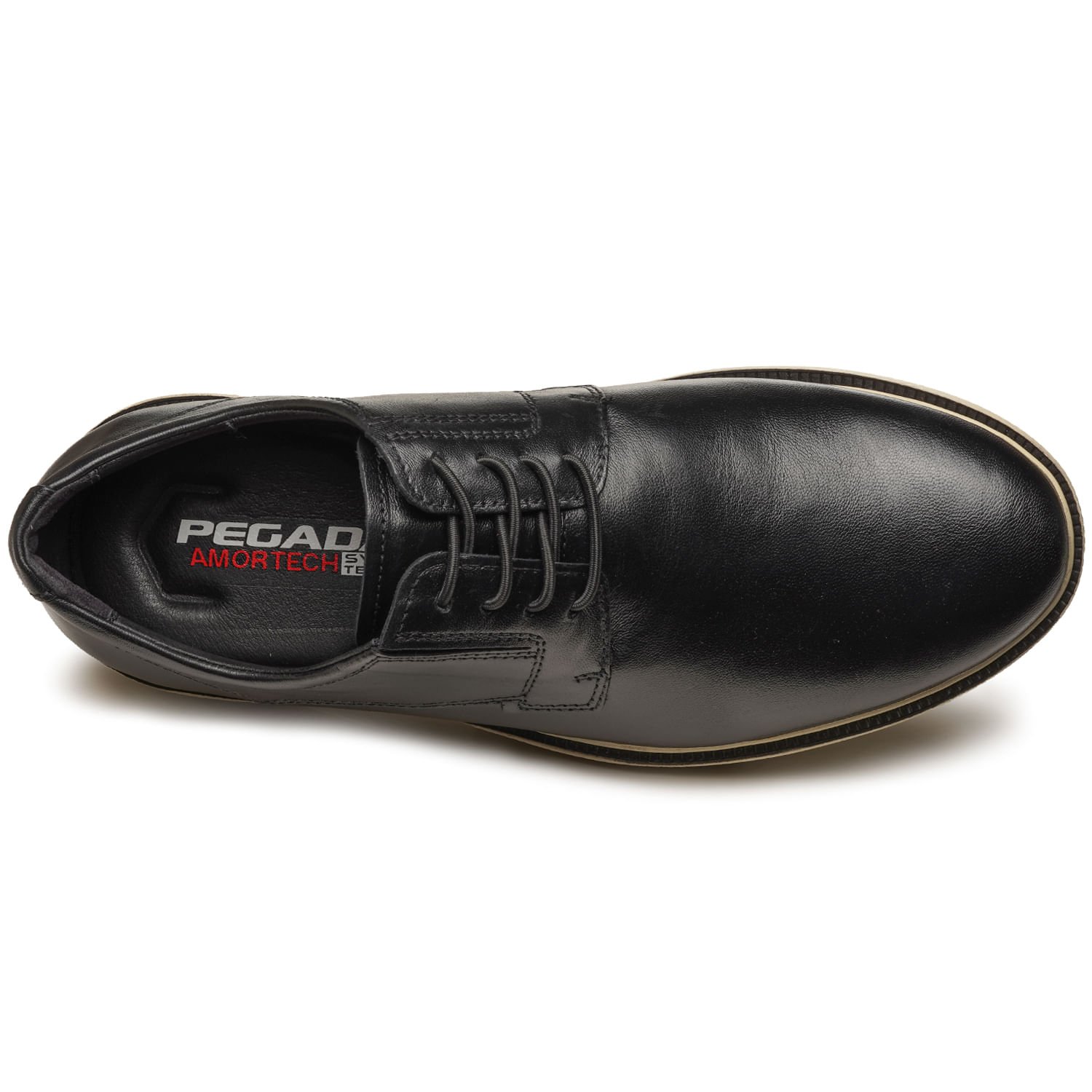 Sapato Casual Pegada Masculino em Couro Preto 126117-01 Preto 6