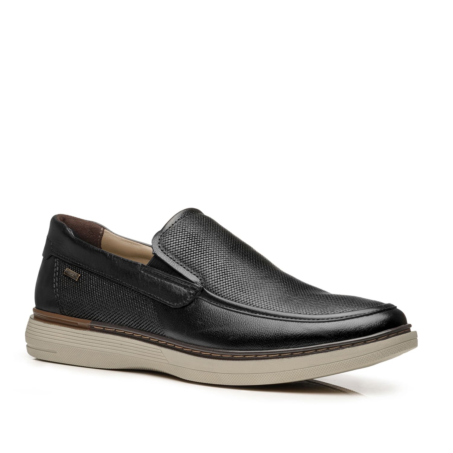 Sapato Casual Pegada Masculino em Couro Preto 127602-01 Preto 2