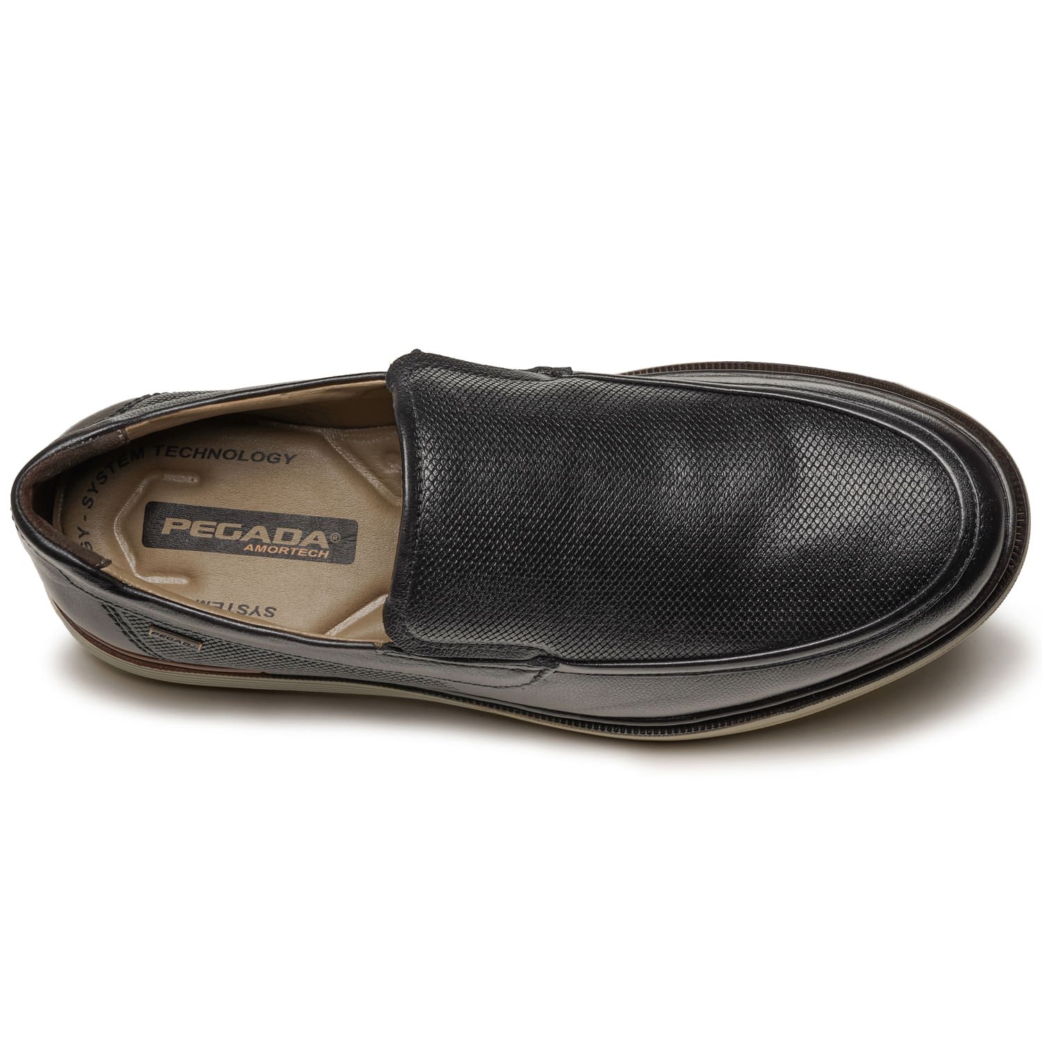 Sapato Casual Pegada Masculino em Couro Preto 127602-01 Preto 6