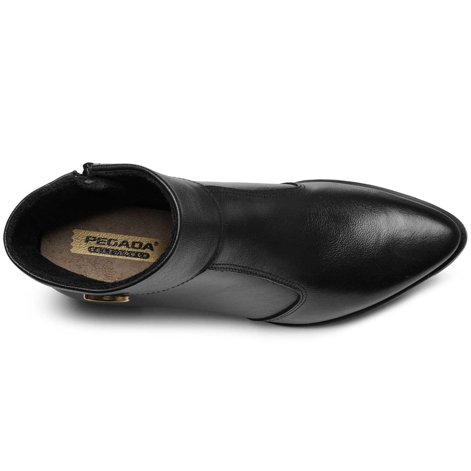 Bota Pegada Feminina em Couro Preta Cano Curto 280512-05 Preto 6