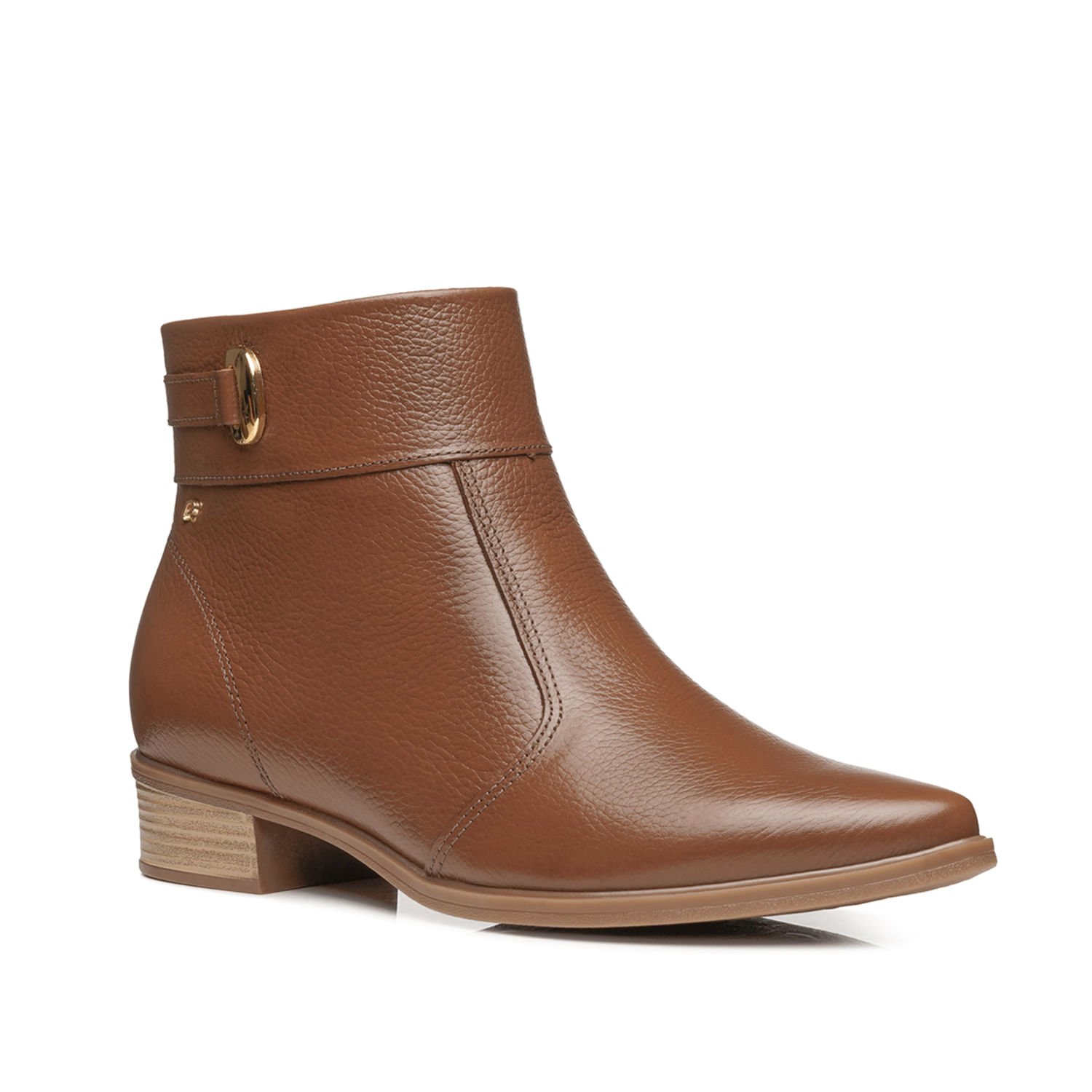 Bota Pegada Feminina em Couro Terracota Cano Curto 282503-02 Marrom 3