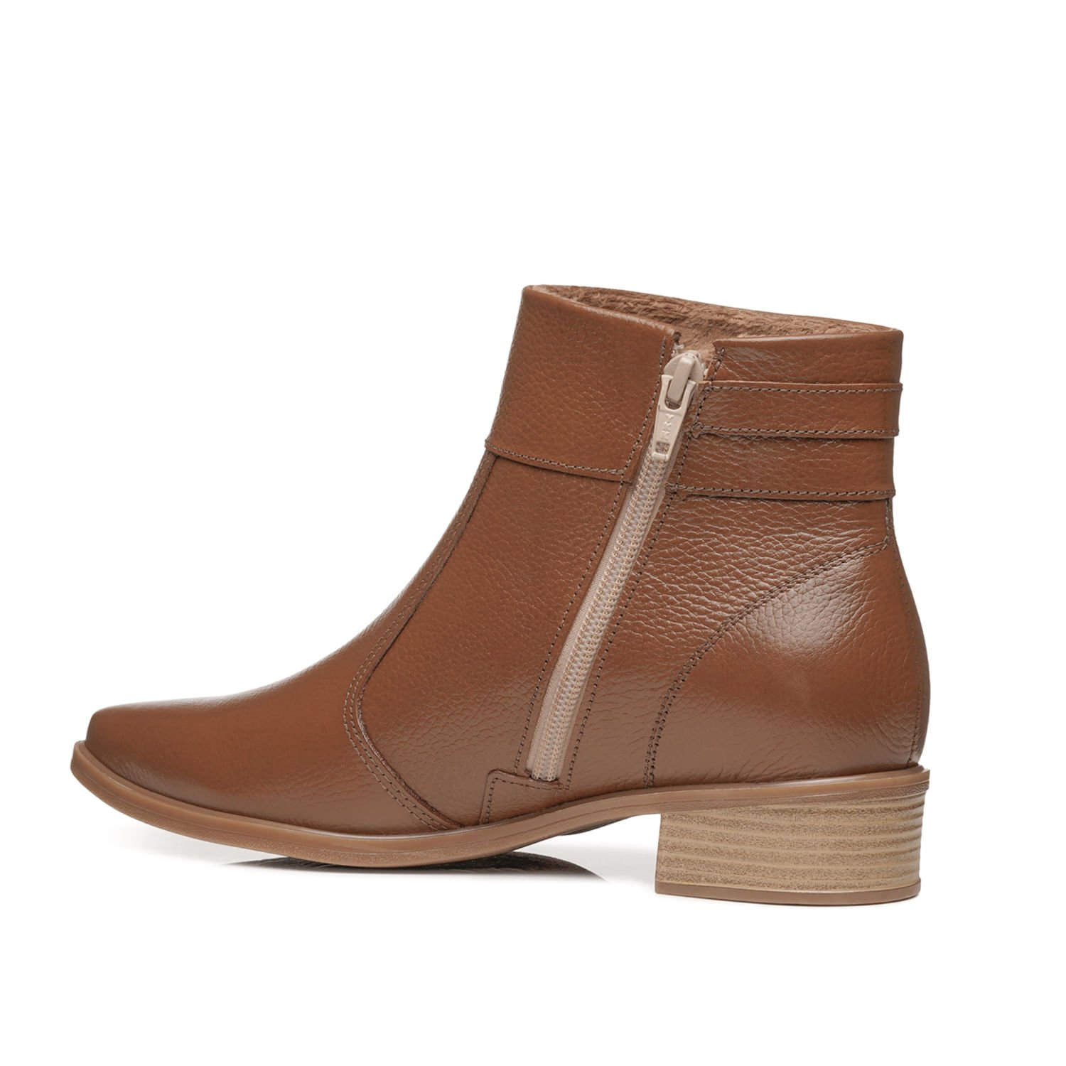 Bota Pegada Feminina em Couro Terracota Cano Curto 282503-02 Marrom 4
