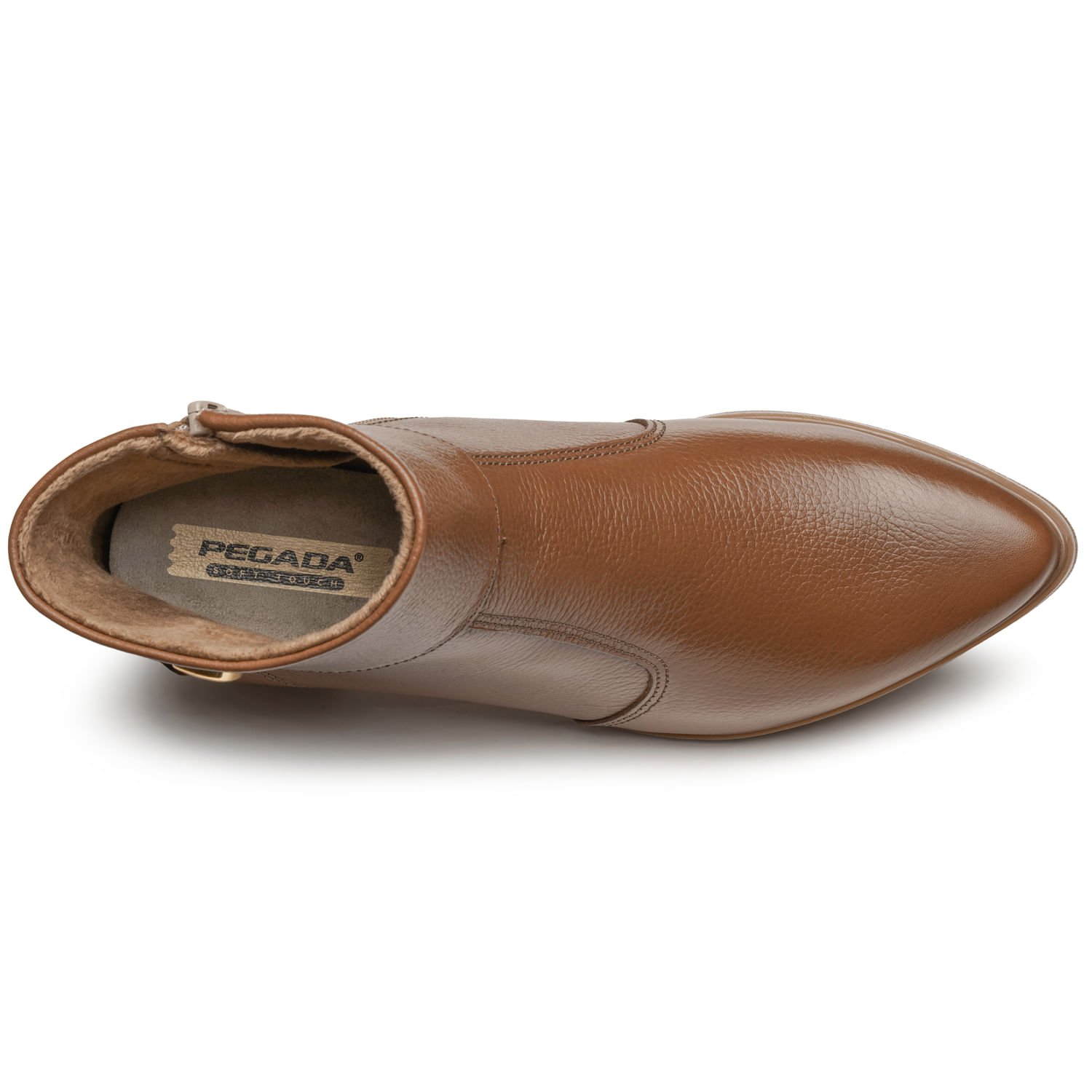 Bota Pegada Feminina em Couro Terracota Cano Curto 282503-02 Marrom 6