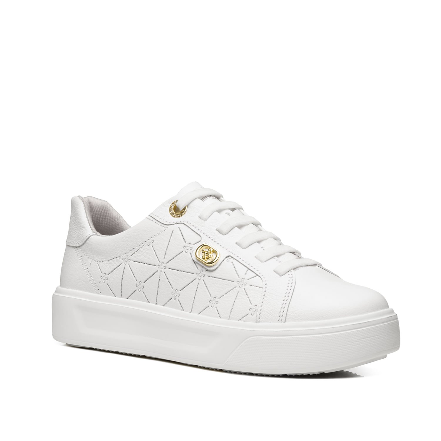 Tênis Pegada Feminino em Couro Branco 211227-01 Branco 2