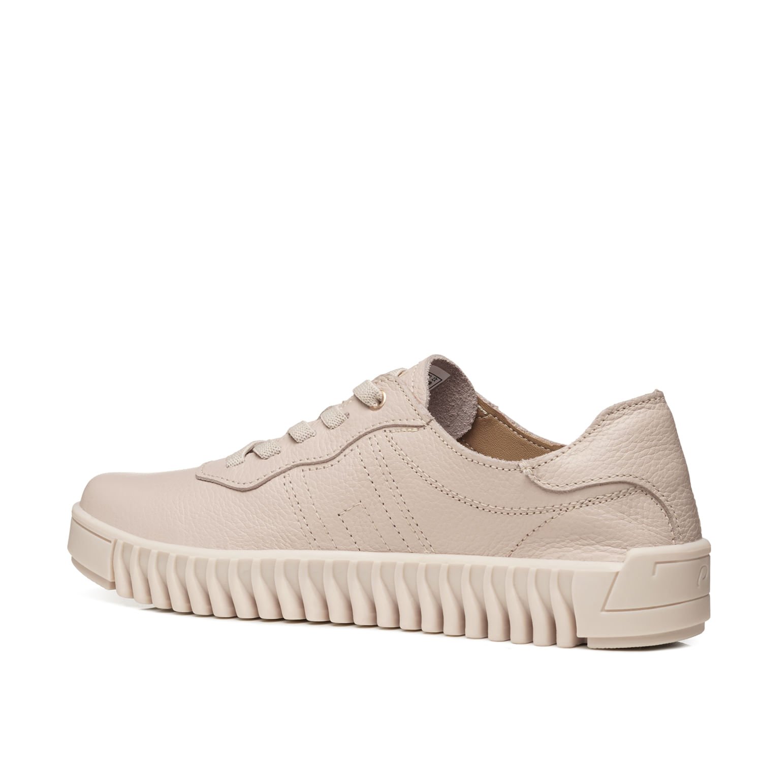 Tênis Pegada Feminino em Couro Off White 210522-02 Bege 3