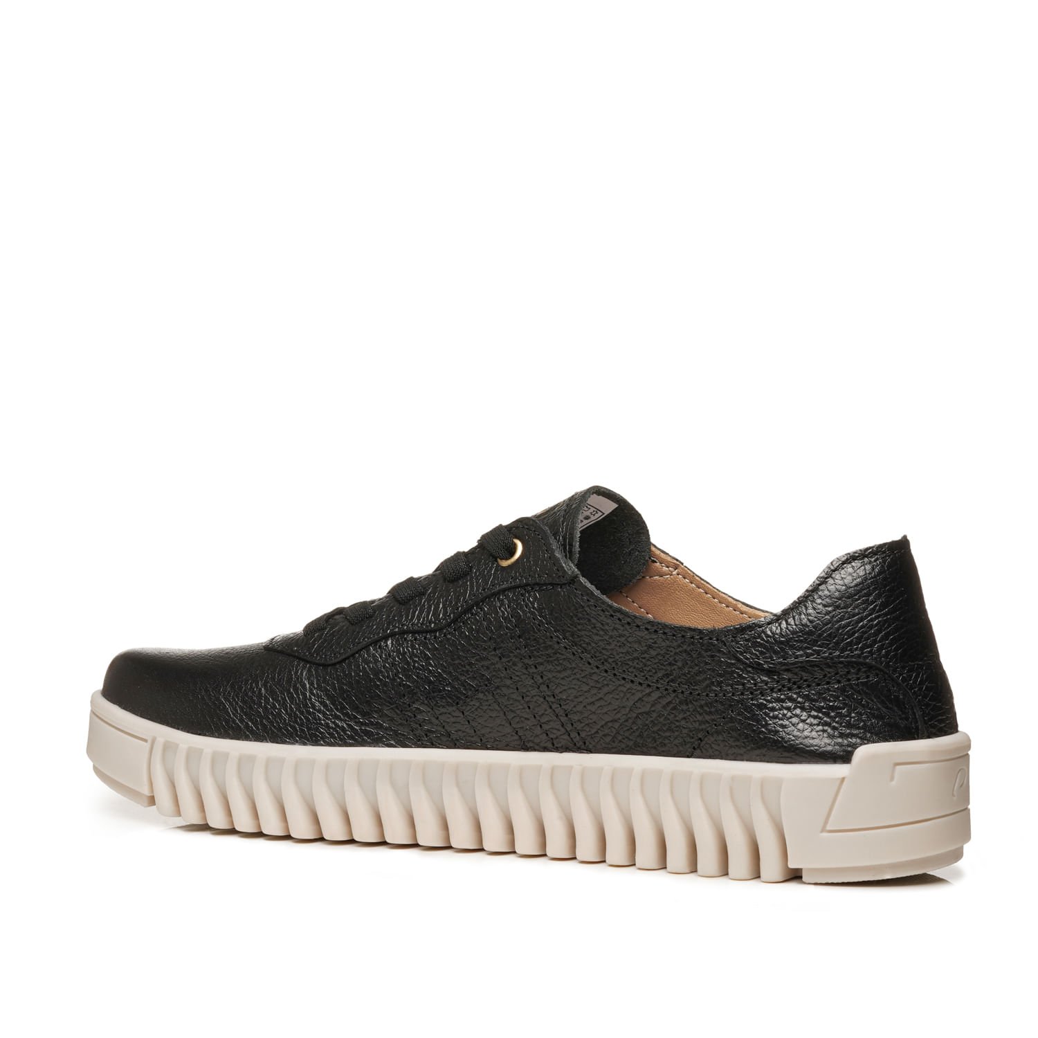 Tênis Pegada Feminino em Couro Preto 210522-03 Preto 3