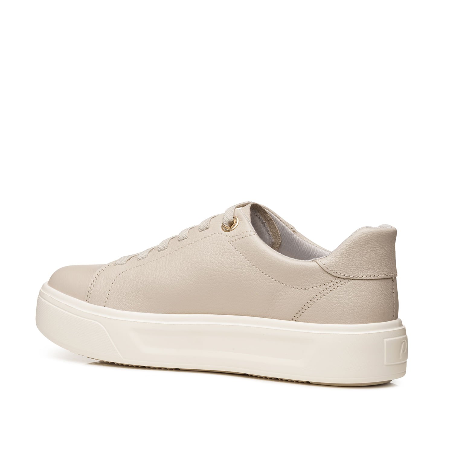 Tênis Pegada Feminino em Couro Off White 211227-02 Bege 3
