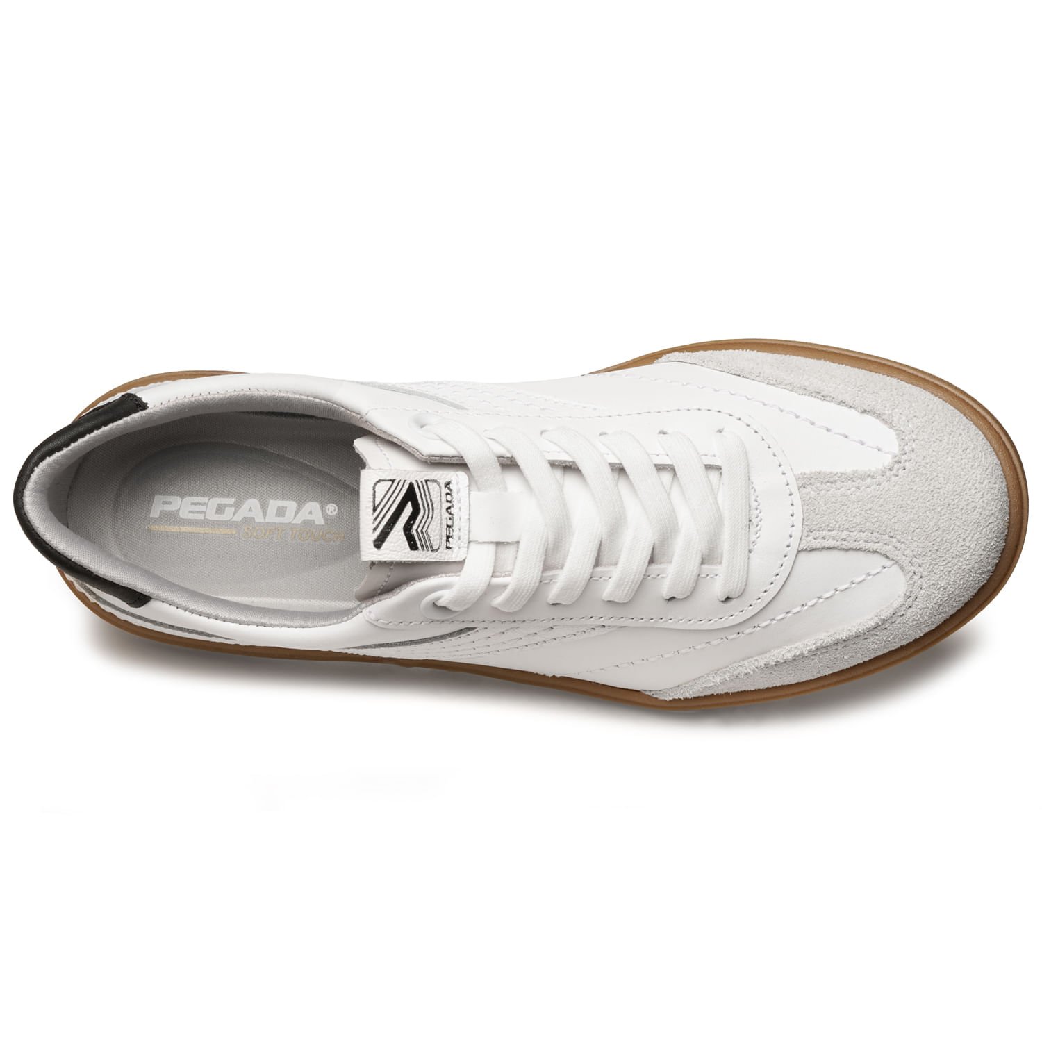Tênis Casual Pegada Feminino em Couro Branco 210802-03 Branco 6