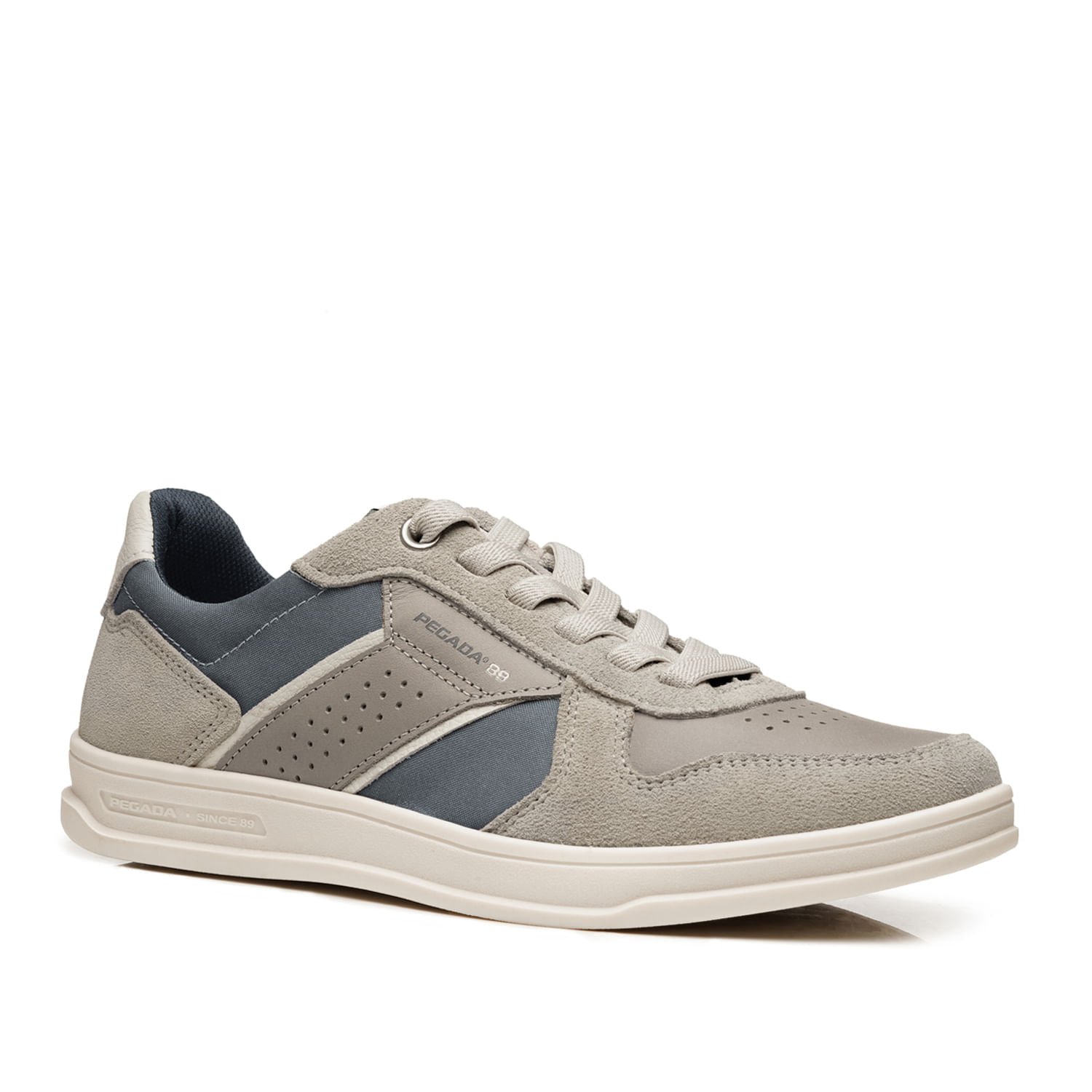 Tênis Casual Pegada Masculino em Couro Latte 113601-03 Bege 3