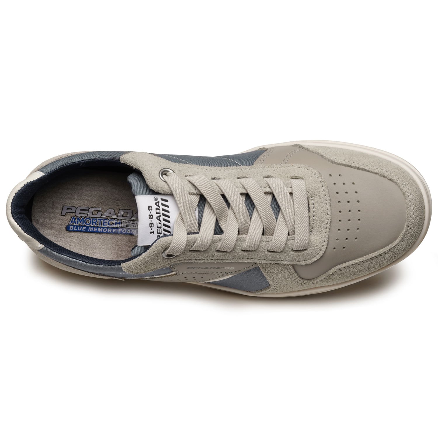 Tênis Casual Pegada Masculino em Couro Latte 113601-03 Bege 7