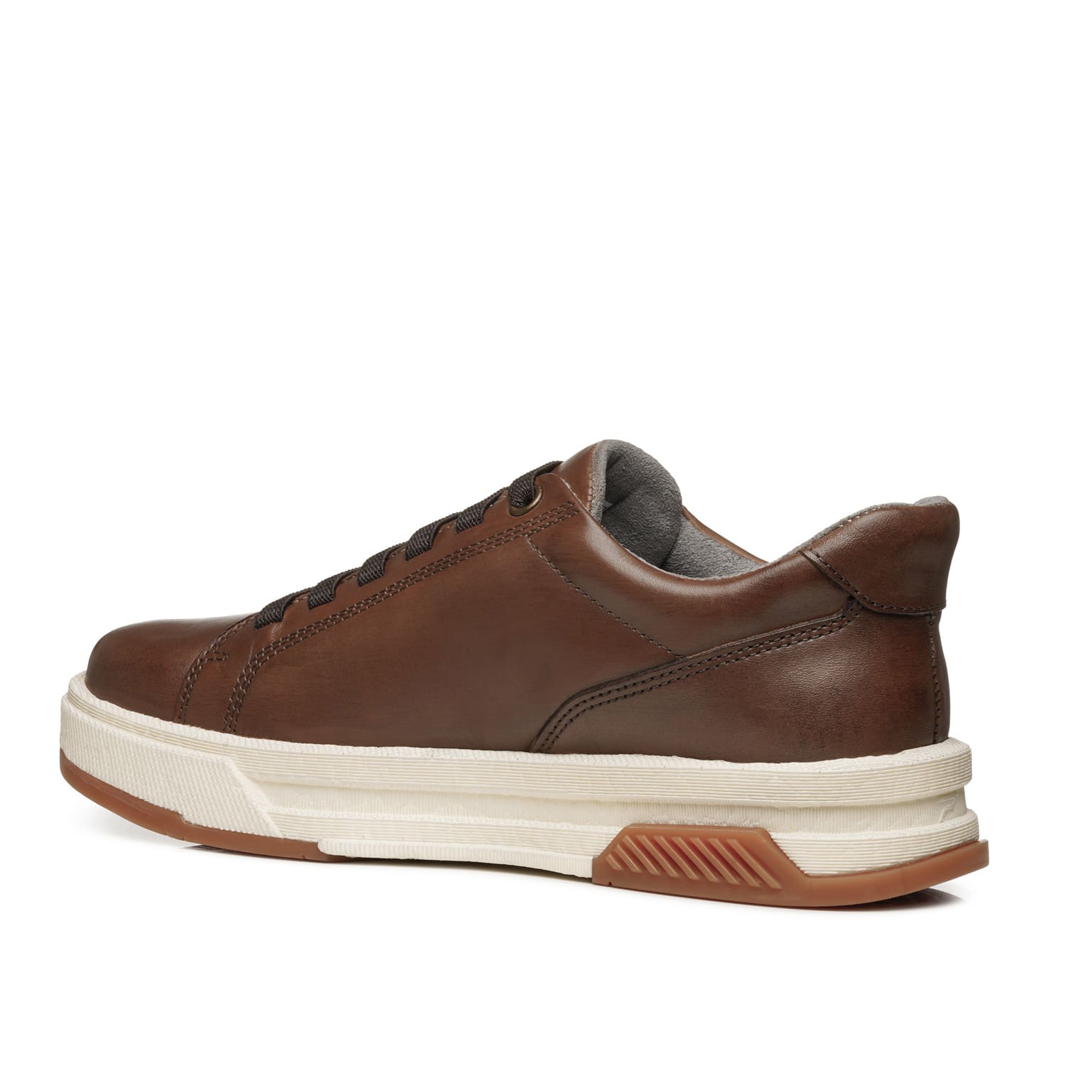 Tênis Casual Pegada Masculino em Couro Pinhão 112751-02 Marrom 4