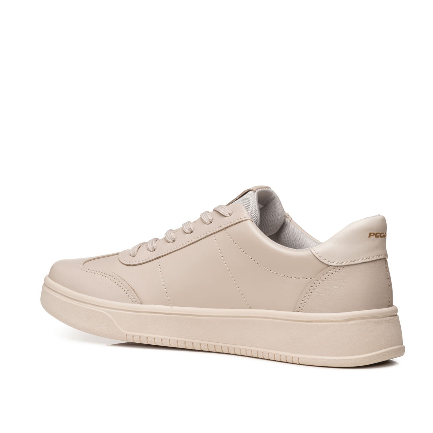 Tênis Casual Pegada Feminino em Couro Off White 210902-03 Bege 3