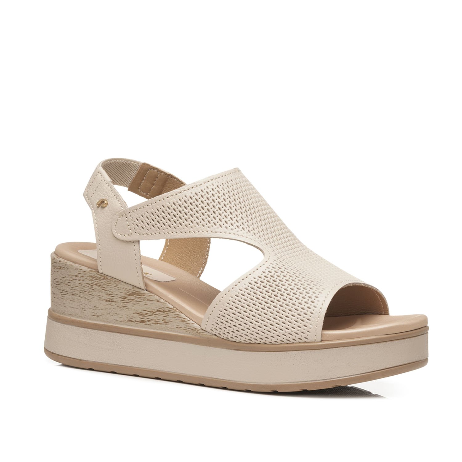 Sandália Pegada Feminino em Couro Off White 234208-02 Bege 3