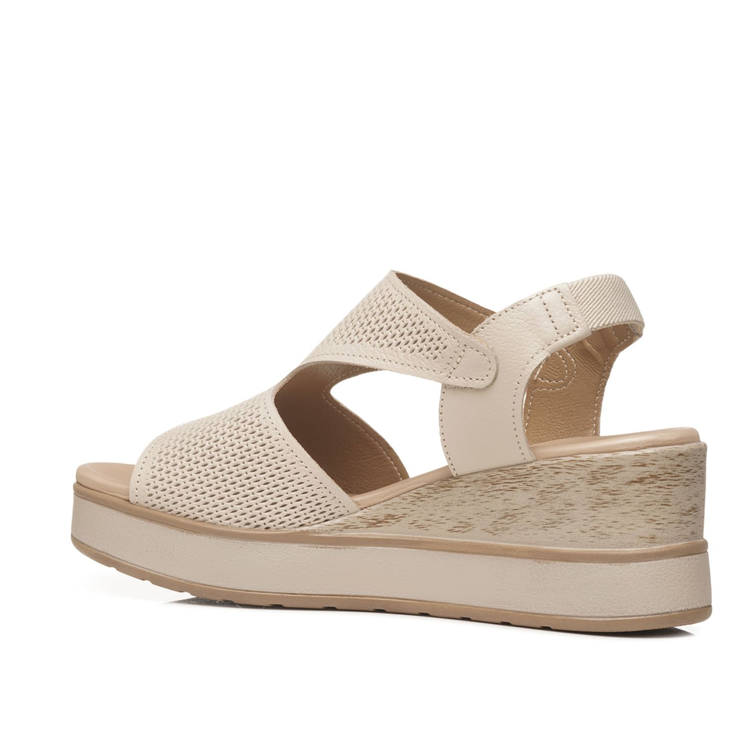 Sandália Pegada Feminino em Couro Off White 234208-02 Bege 4