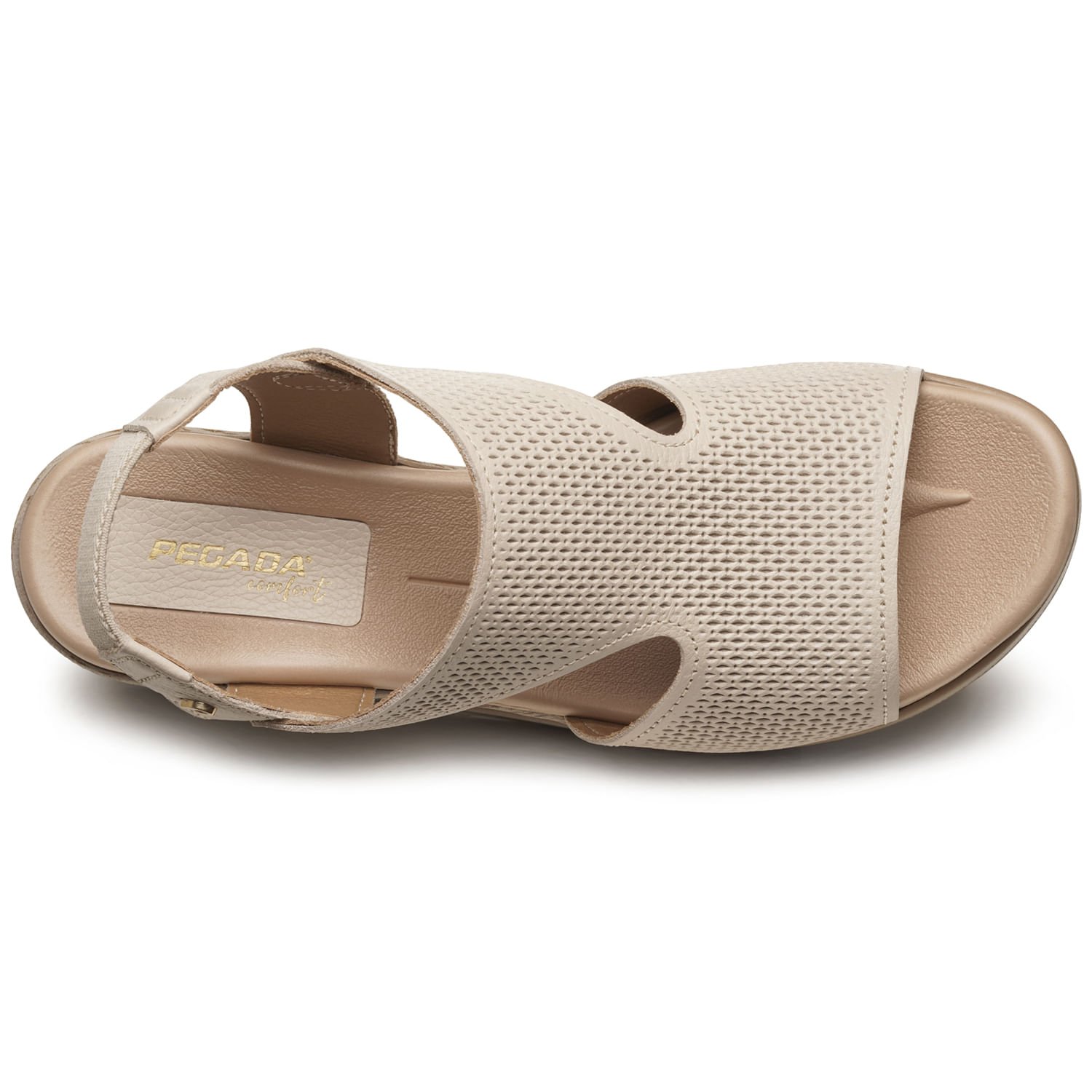 Sandália Pegada Feminino em Couro Off White 234208-02 Bege 6