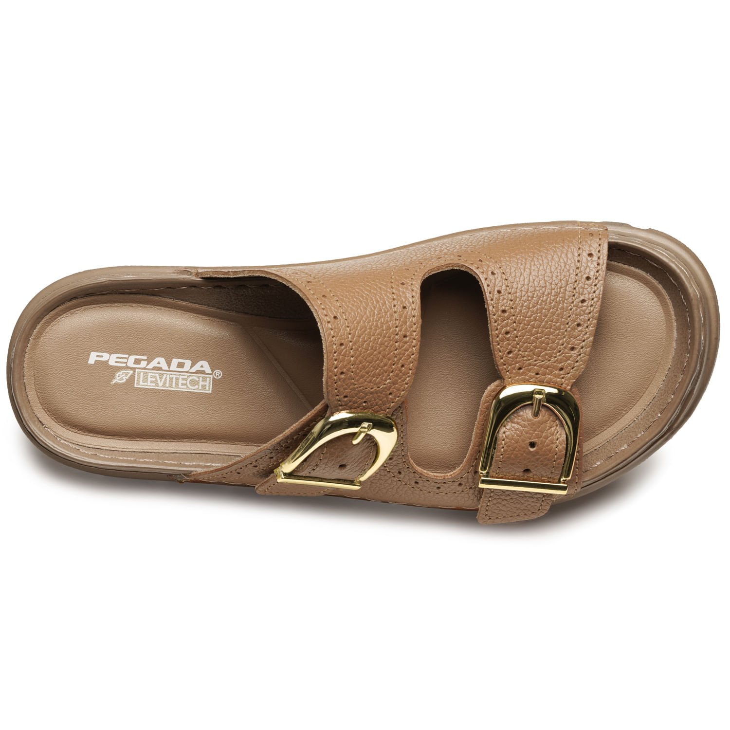 Chinelo Pegada Feminino em Couro Caramelo 234706-02 Marrom 7