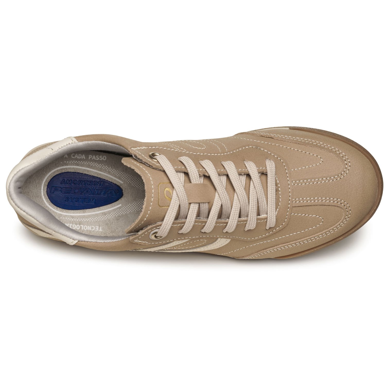 Tenis Pegada Feminino em Couro Castor 212804-19 Marrom 6