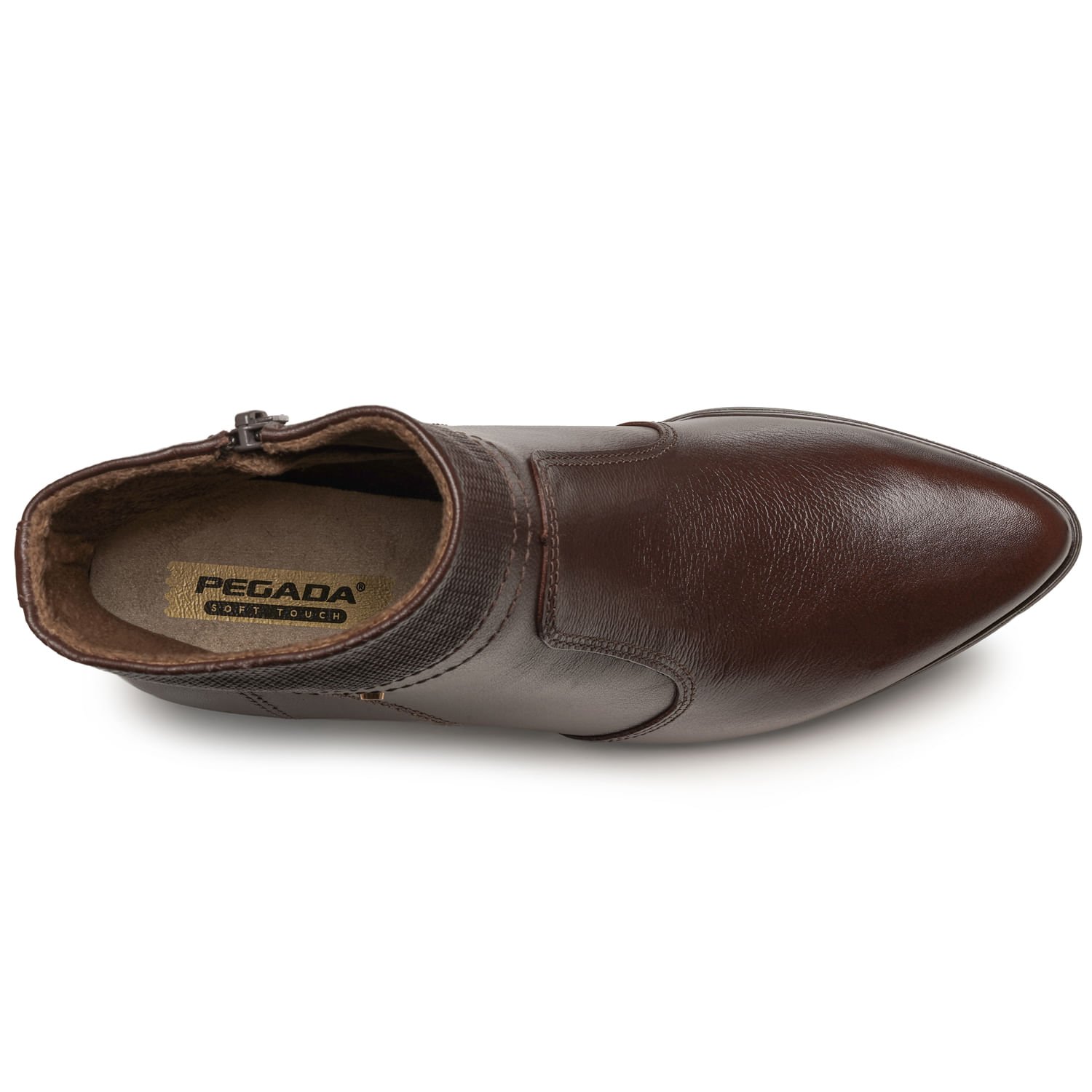 Bota Pegada Feminina em Couro Pinhão Cano Curto 280906-04 Marrom 5