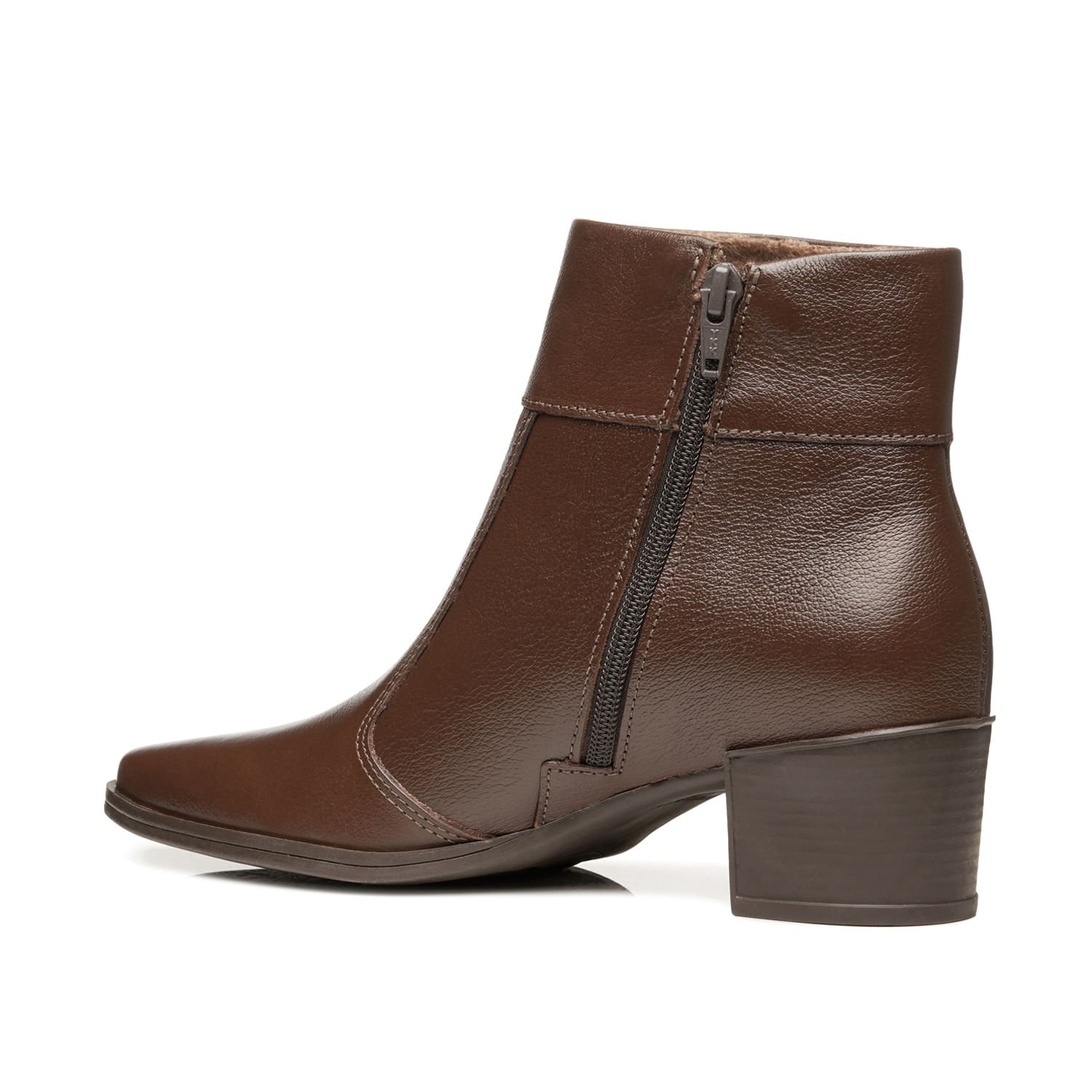 Bota Pegada Feminina em Couro Pinhão Cano Curto 280512-04 Marrom 3