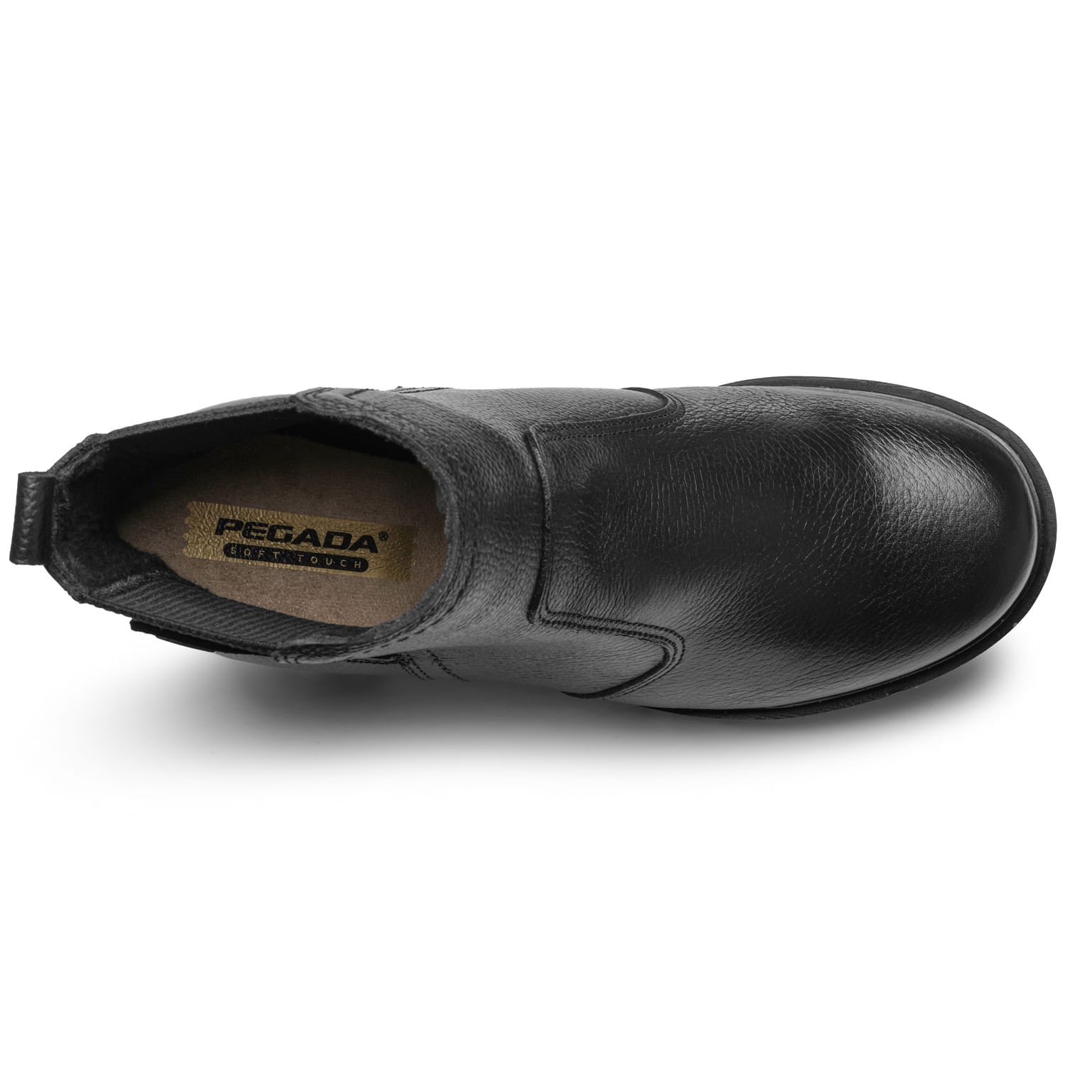 Bota Chelsea Pegada Feminina em Couro Preta Cano Curto 282603-02 Preto 5