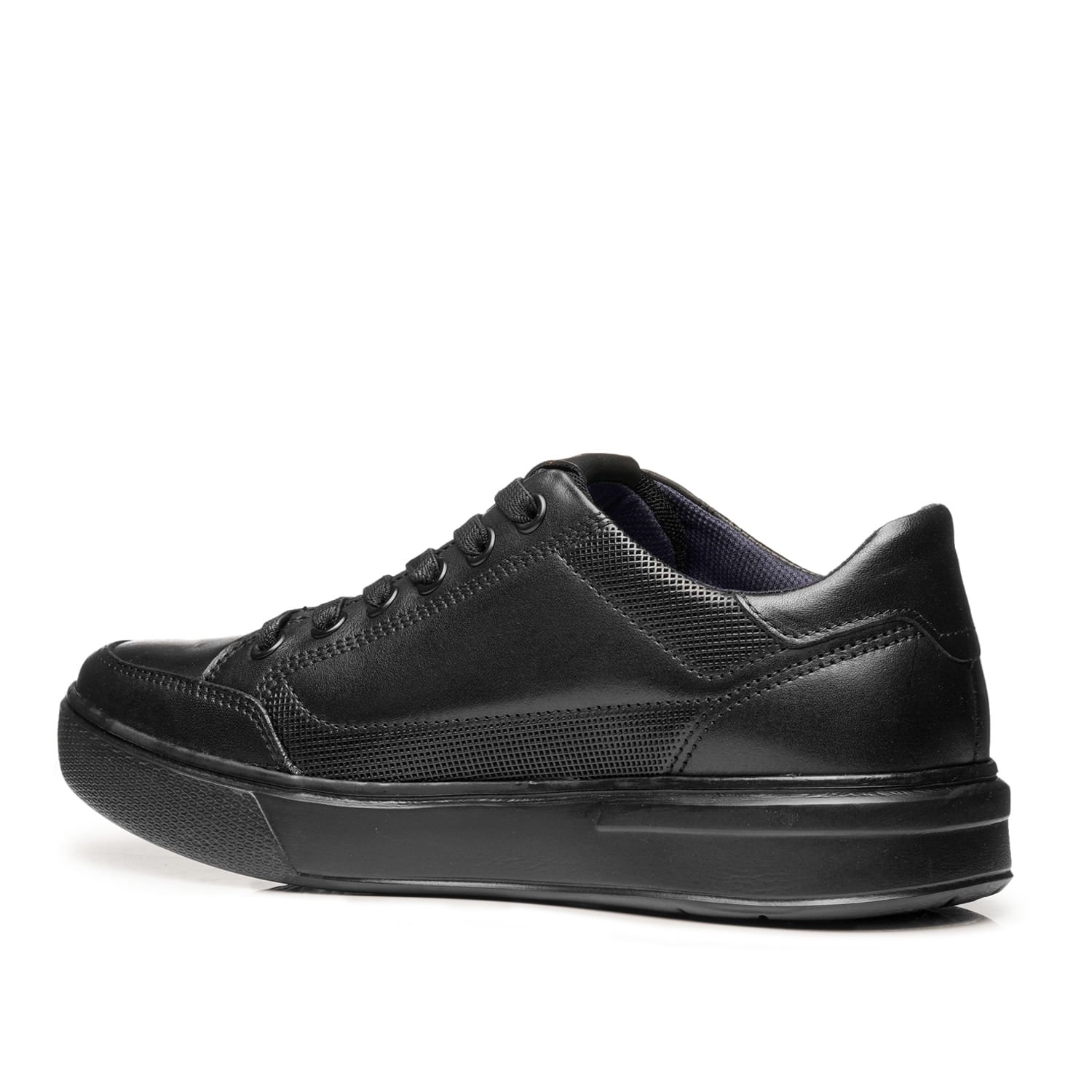 Tênis Casual Pegada Masculino em Couro Preto 111909-05 Preto 3