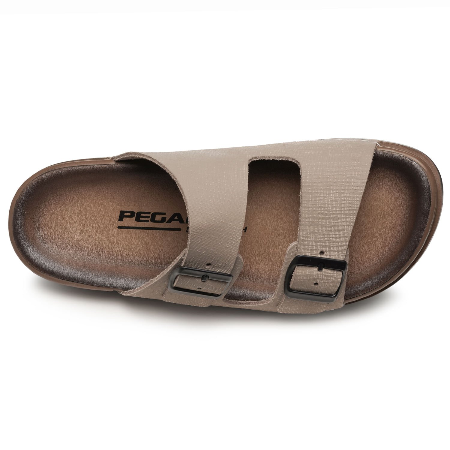 Chinelo Pegada Masculino em Couro Areia 134851-04 Bege 5