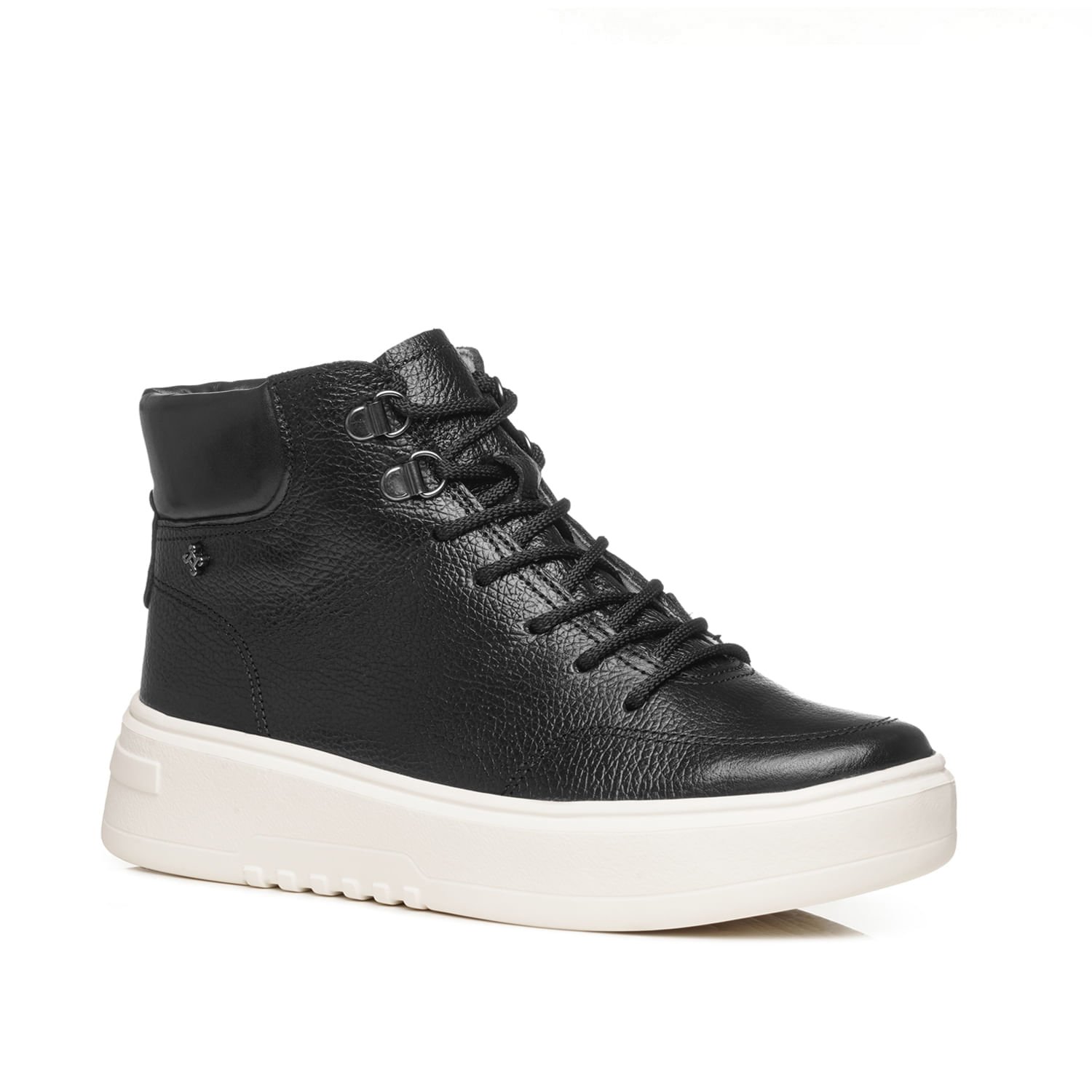 Tênis Pegada Feminino em Couro Preto 213113-02 Preto 2