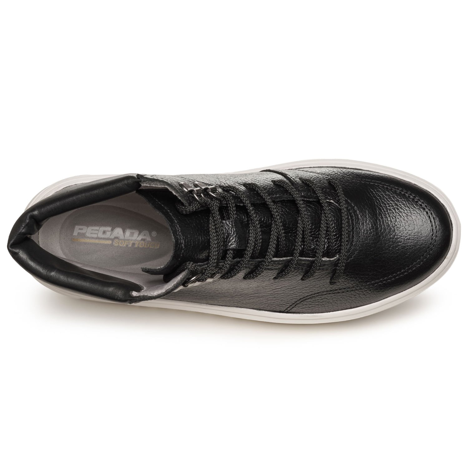 Tênis Pegada Feminino em Couro Preto 213113-02 Preto 6