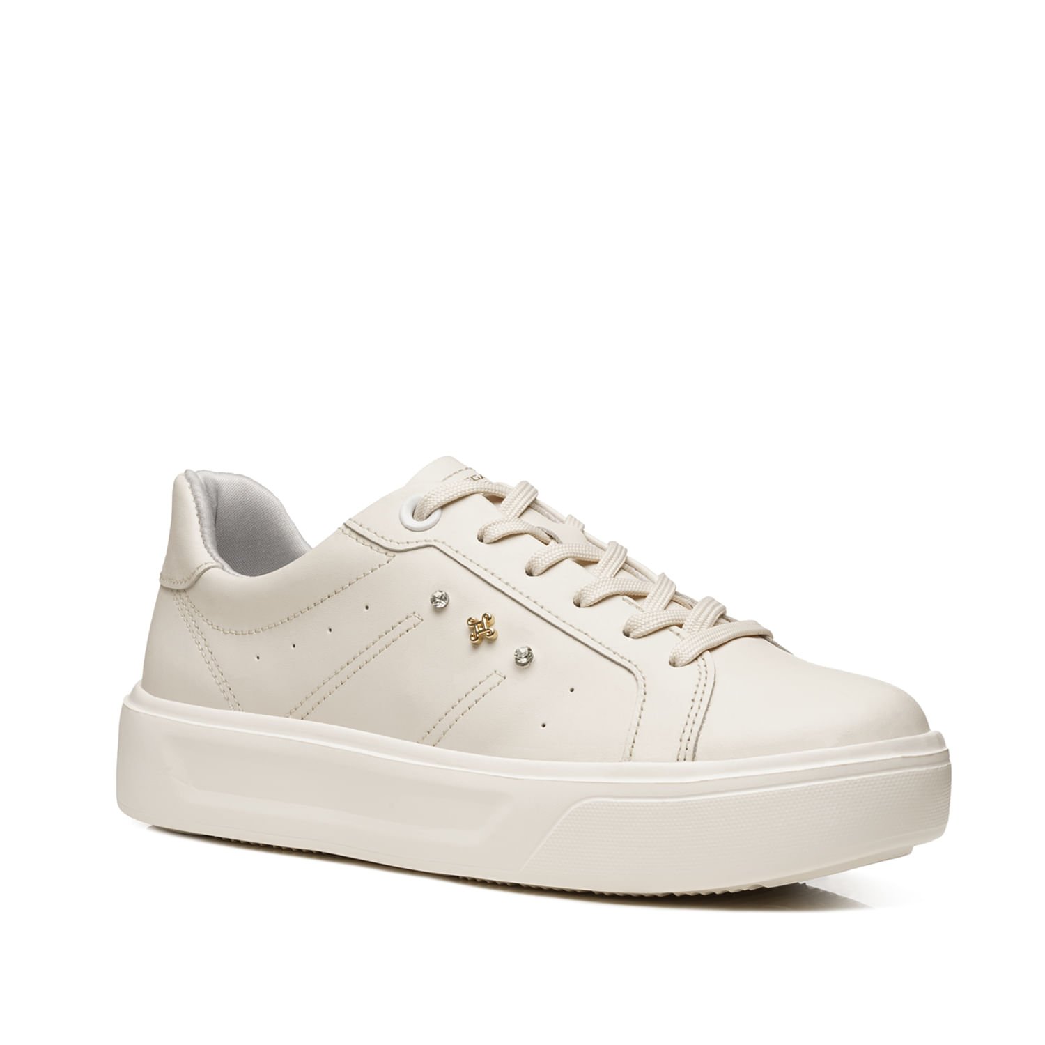 Tênis Pegada Feminino em Couro Milk 211226-02 Bege 3