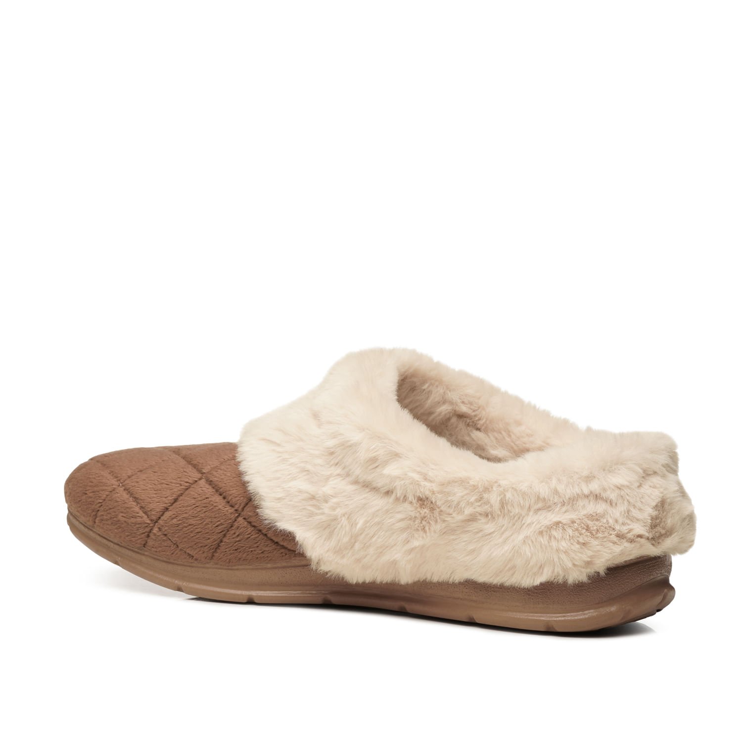 Pantufa Pegada Feminino em Tecido Terra 266017-02 Marrom 4